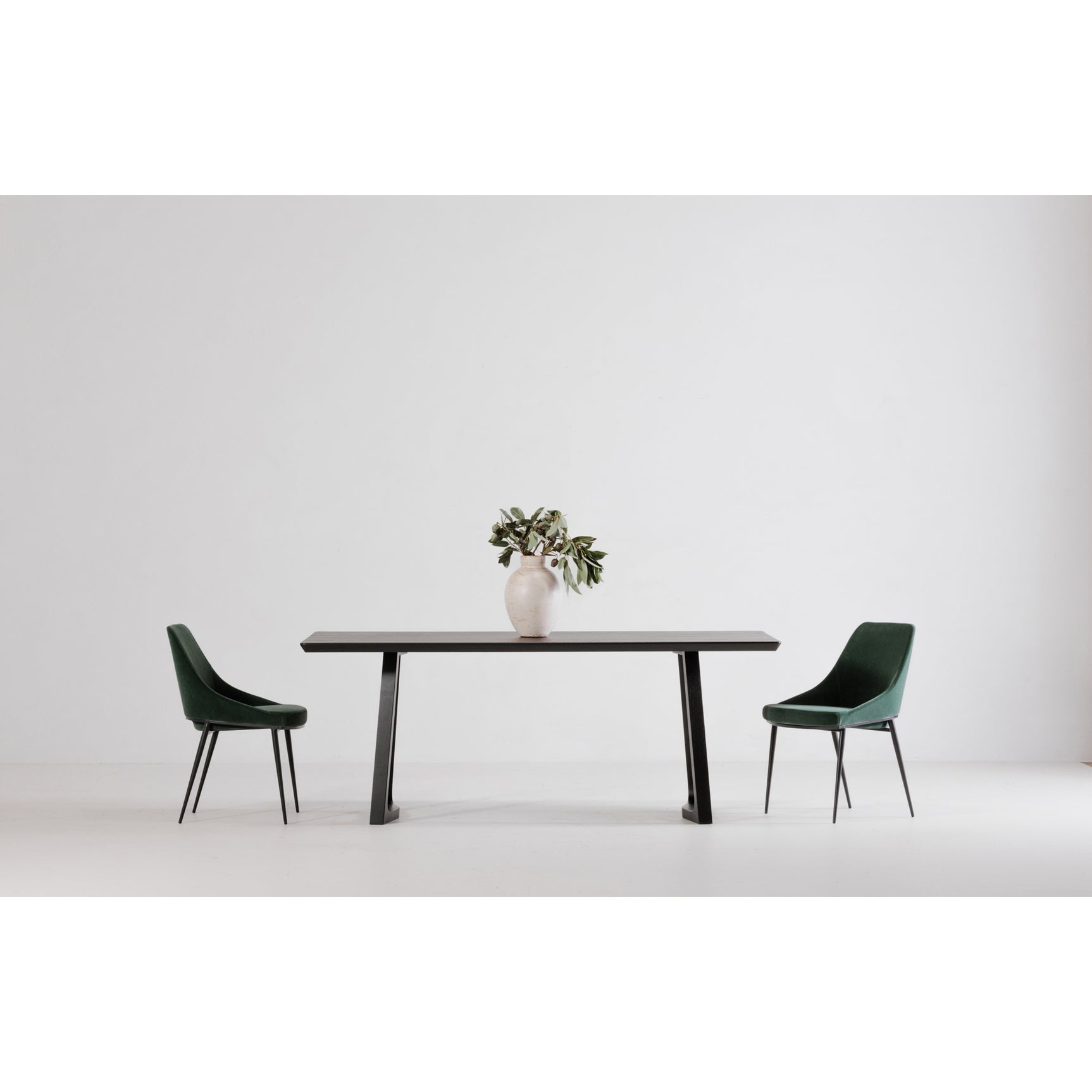 Silas Black Ash Dining Table - Ornate Home