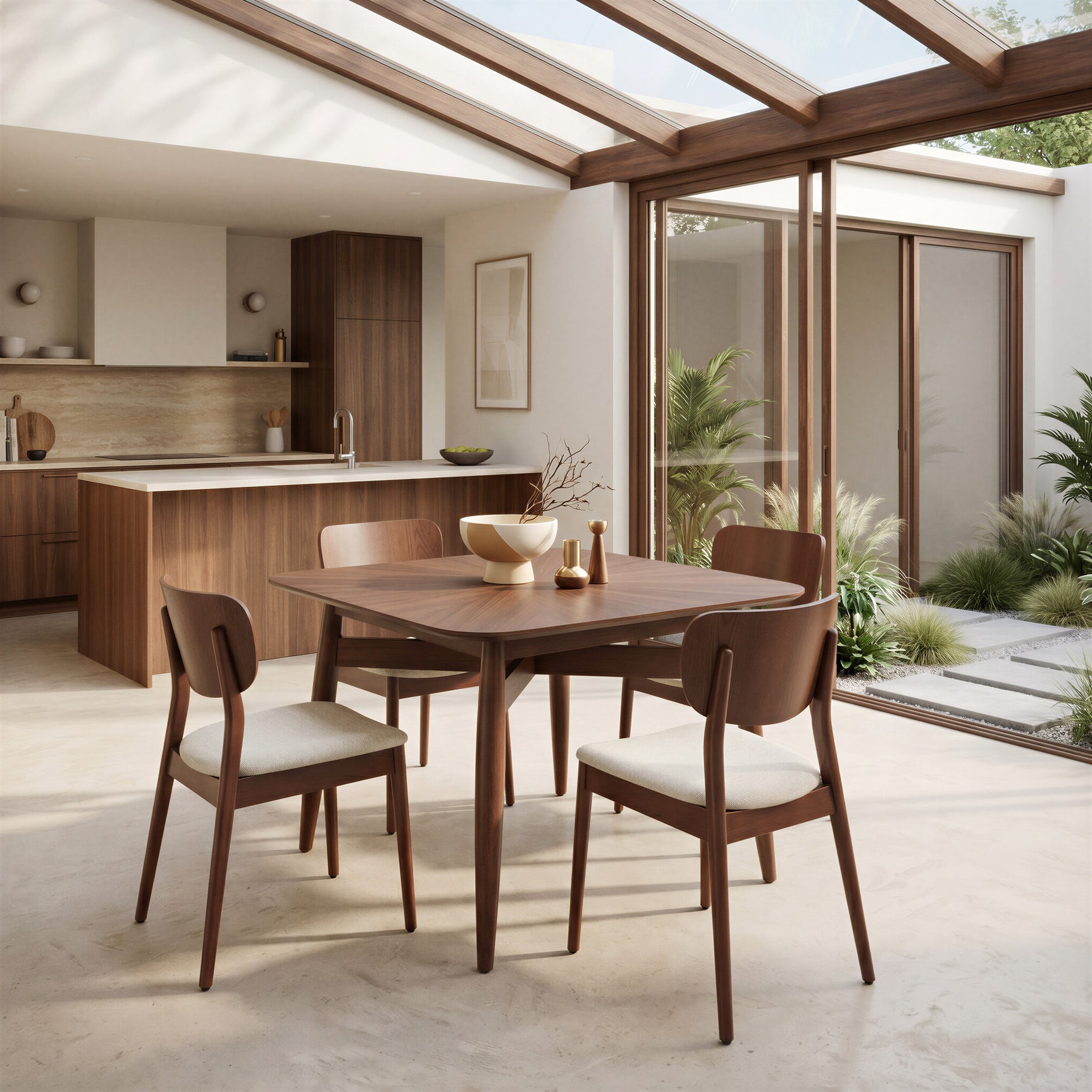 Silea Espresso Square Dining Table - Ornate Home