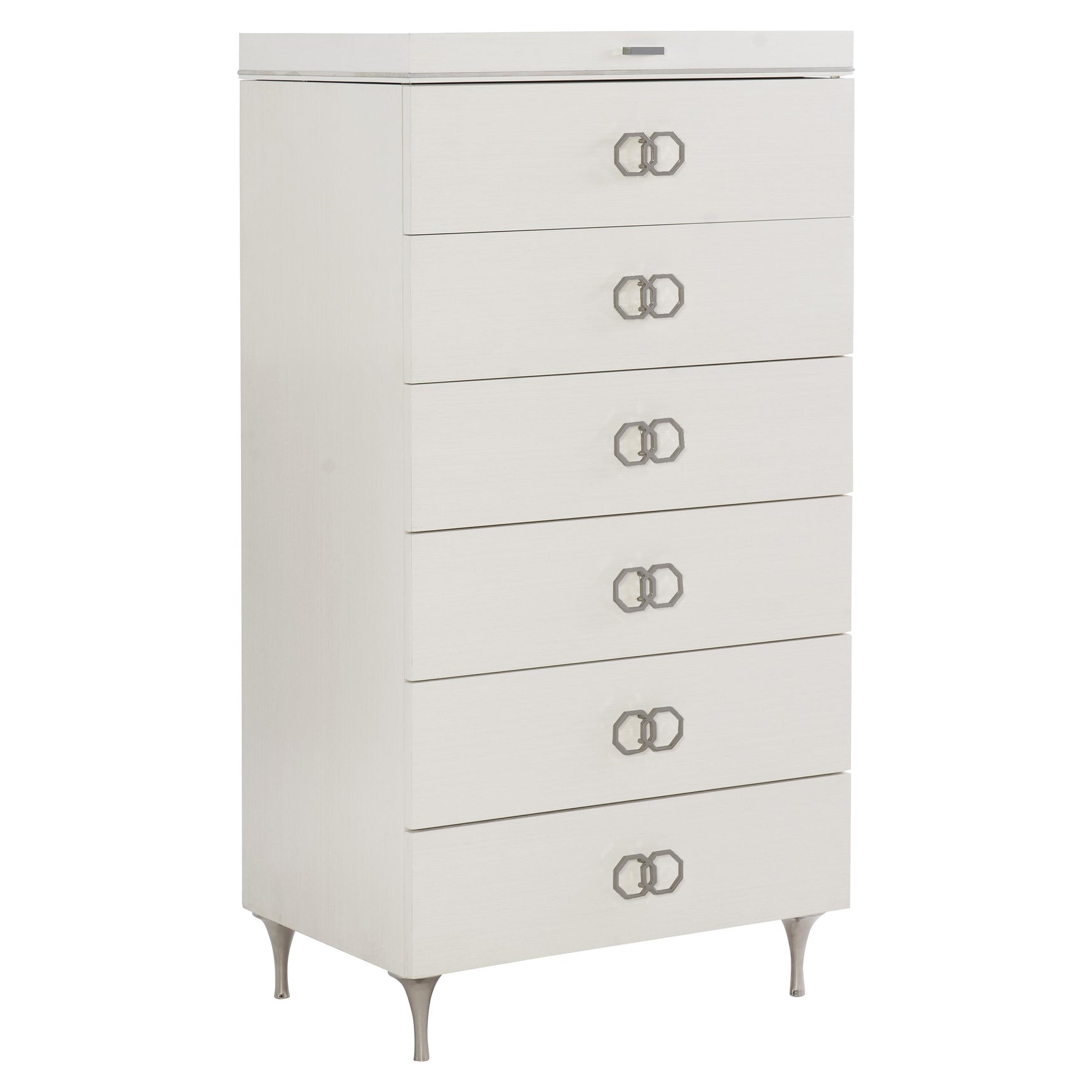 Silhouette Eggshell Tall Drawer Chest - Ornate Home