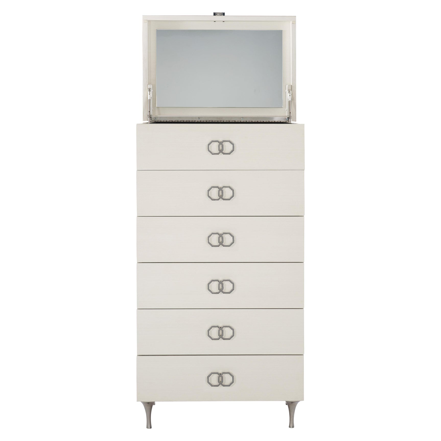 Silhouette Eggshell Tall Drawer Chest - Ornate Home