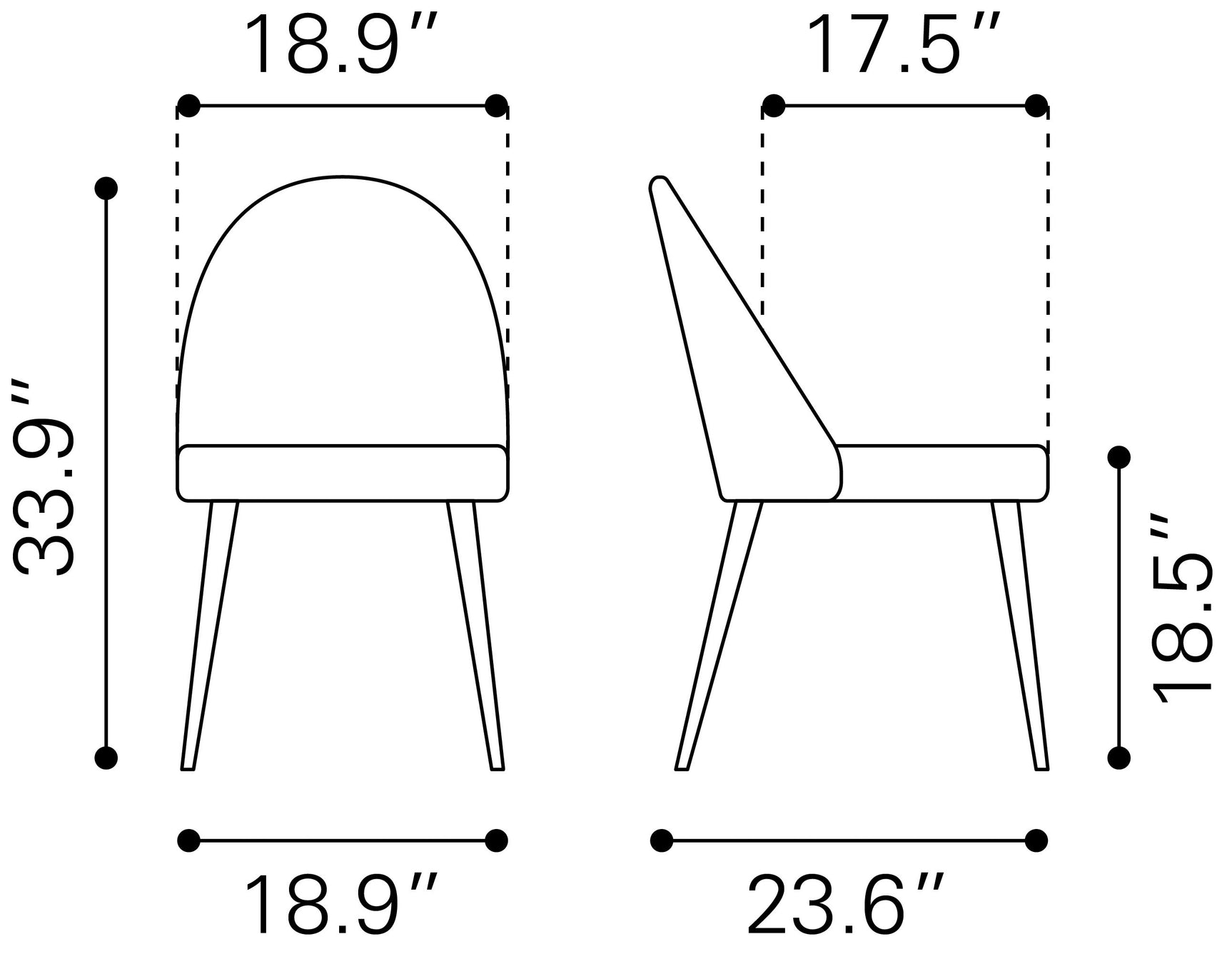 Silloth Gray Armless Dining Chair (Set of 2) - Ornate Home