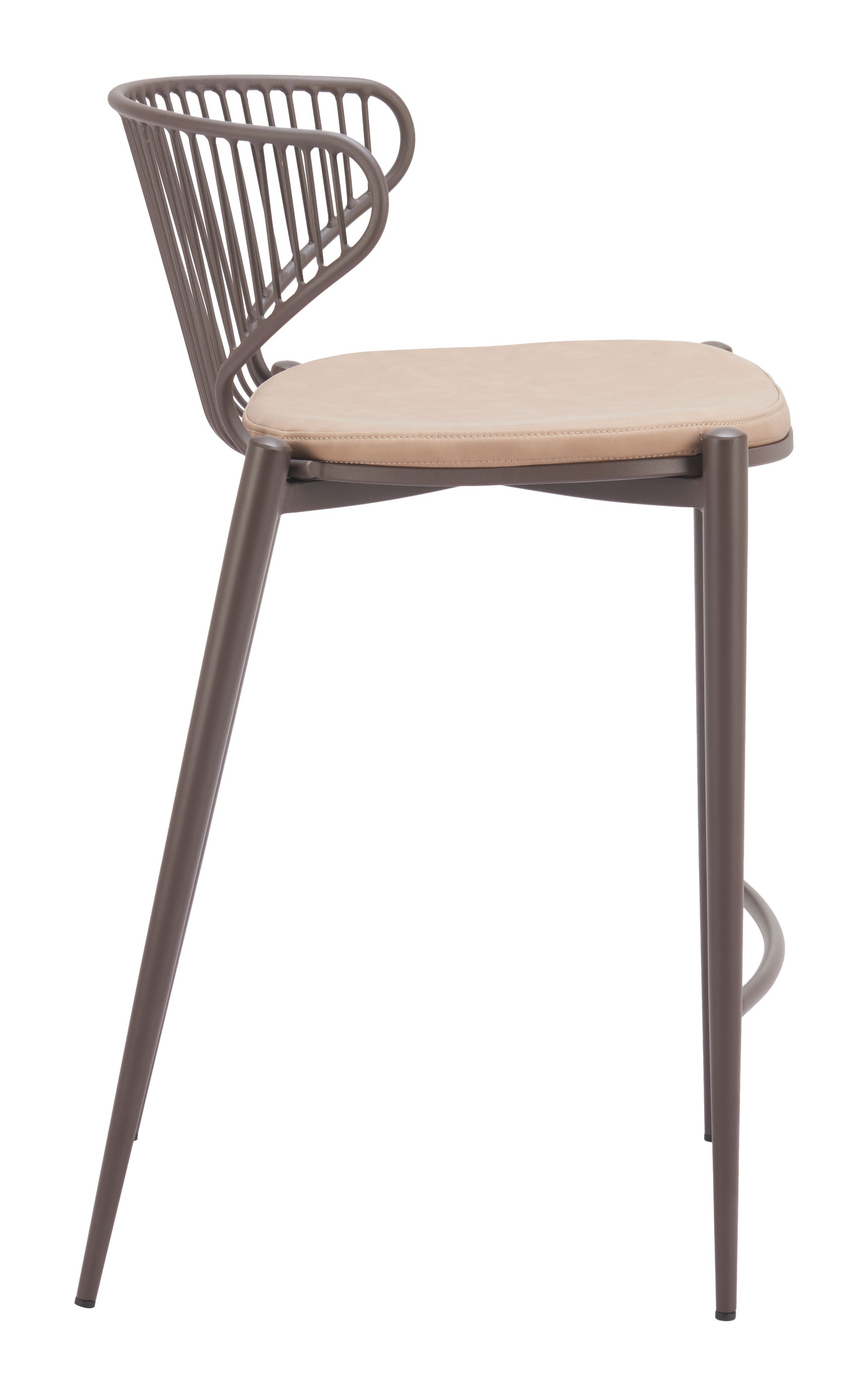 Silues Taupe & Brown Counter Stool (Set of 2)
