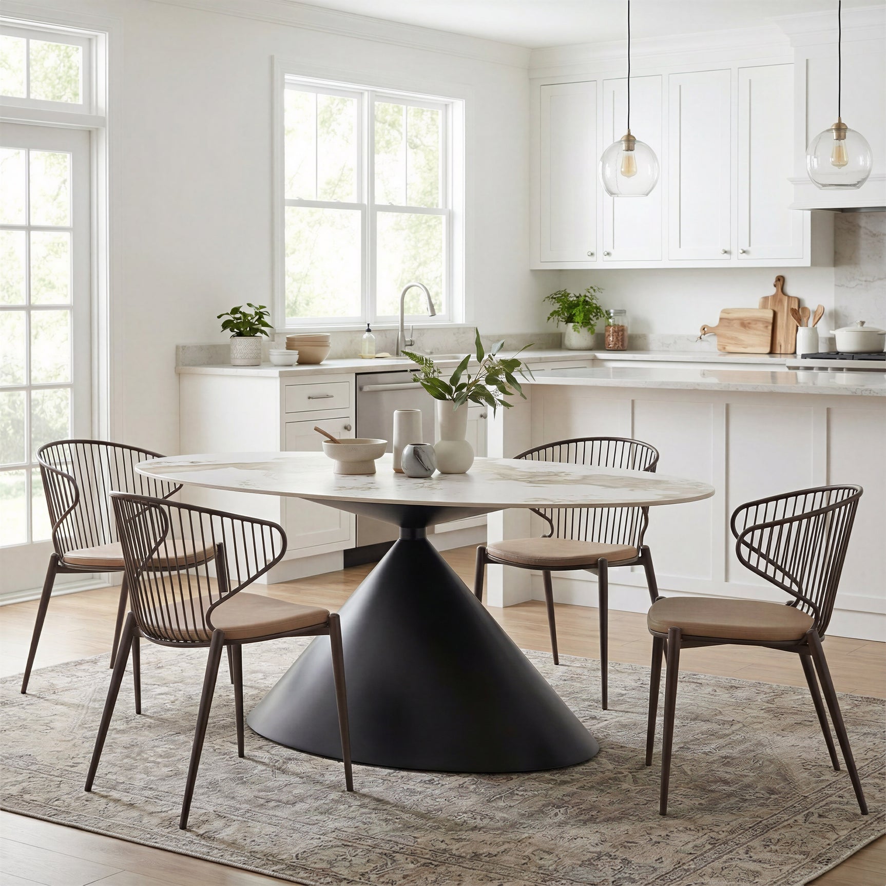 Silues Taupe & Brown Dining Chair (Set of 2)