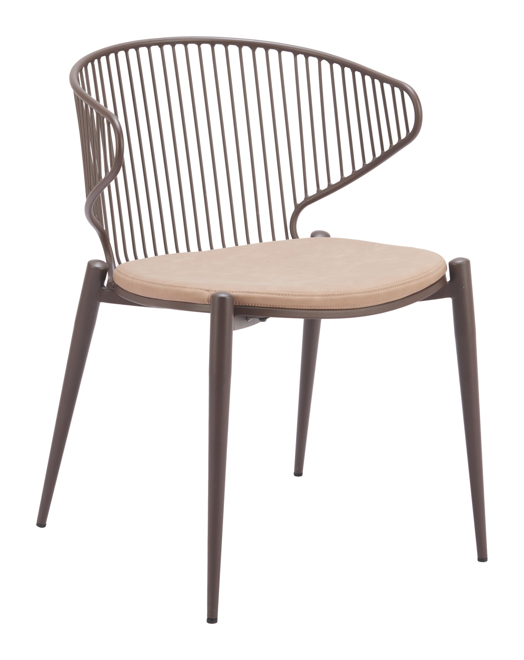 Silues Taupe & Brown Dining Chair (Set of 2)