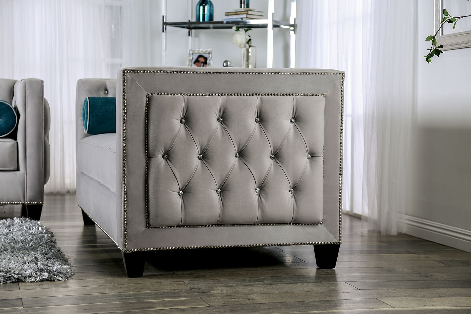 Silvan Gray Sofa & Loveseat - Ornate Home