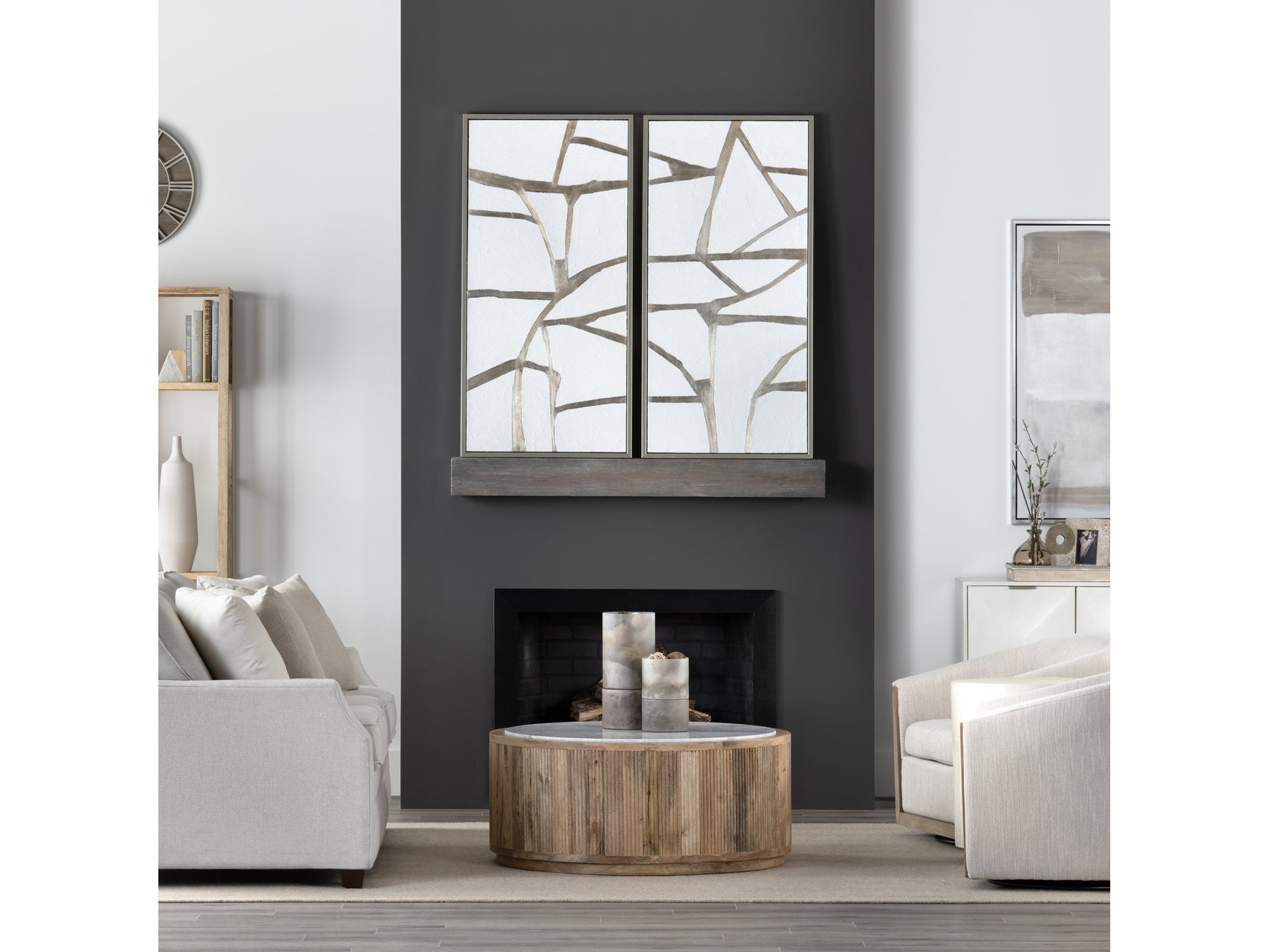 Silverlines Silver/White Canvas