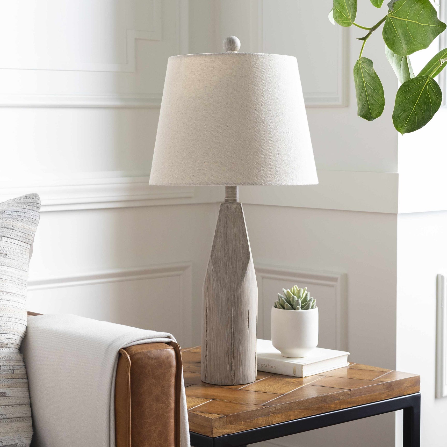 Simala Wood Table Lamp - Ornate Home