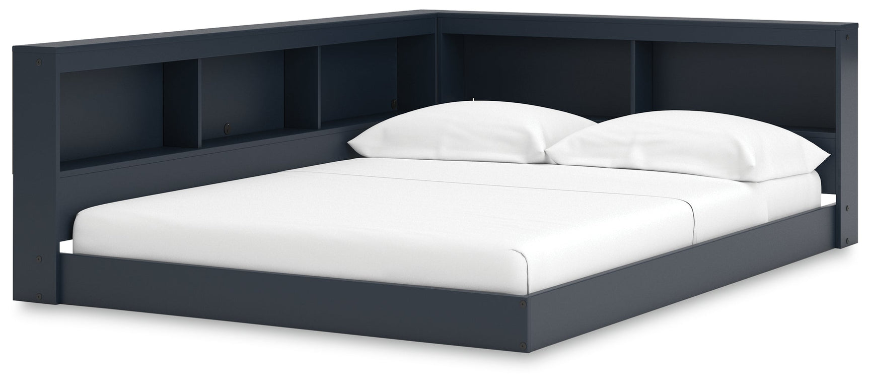 Simmenfort Navy Blue Full Bookcase Storage Youth Bed (Online Special Price) - Ornate Home