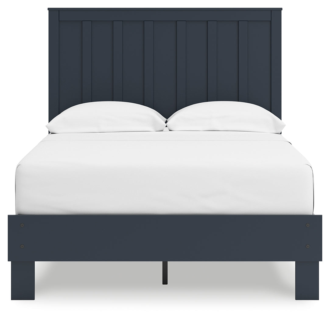 Simmenfort Navy Blue Full Platform Bed (Online Special Price) - Ornate Home
