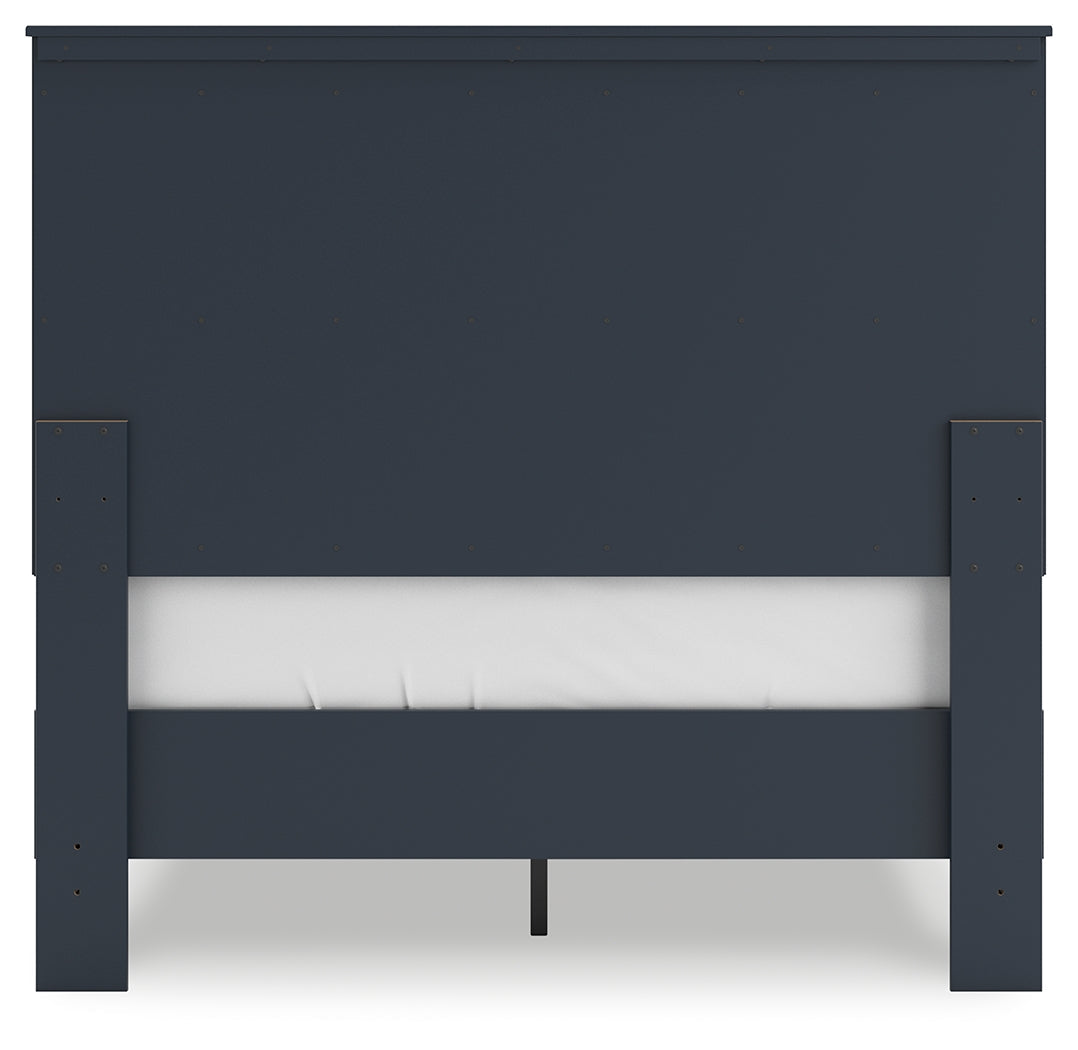 Simmenfort Navy Blue Full Platform Bed (Online Special Price) - Ornate Home