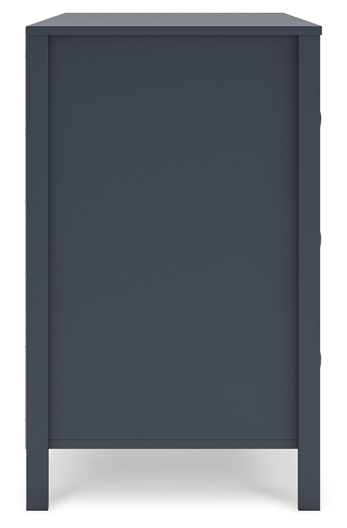 Simmenfort Navy Blue Six Drawer Dresser (Online Special Price) - Ornate Home