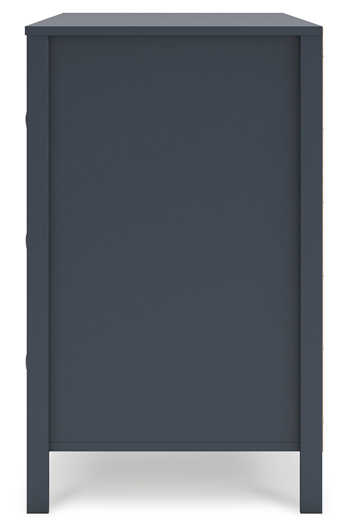 Simmenfort Navy Blue Six Drawer Dresser - Ornate Home