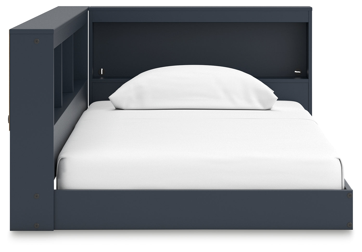 Simmenfort Navy Blue Twin Bookcase Storage Youth Bed (Online Special Price) - Ornate Home