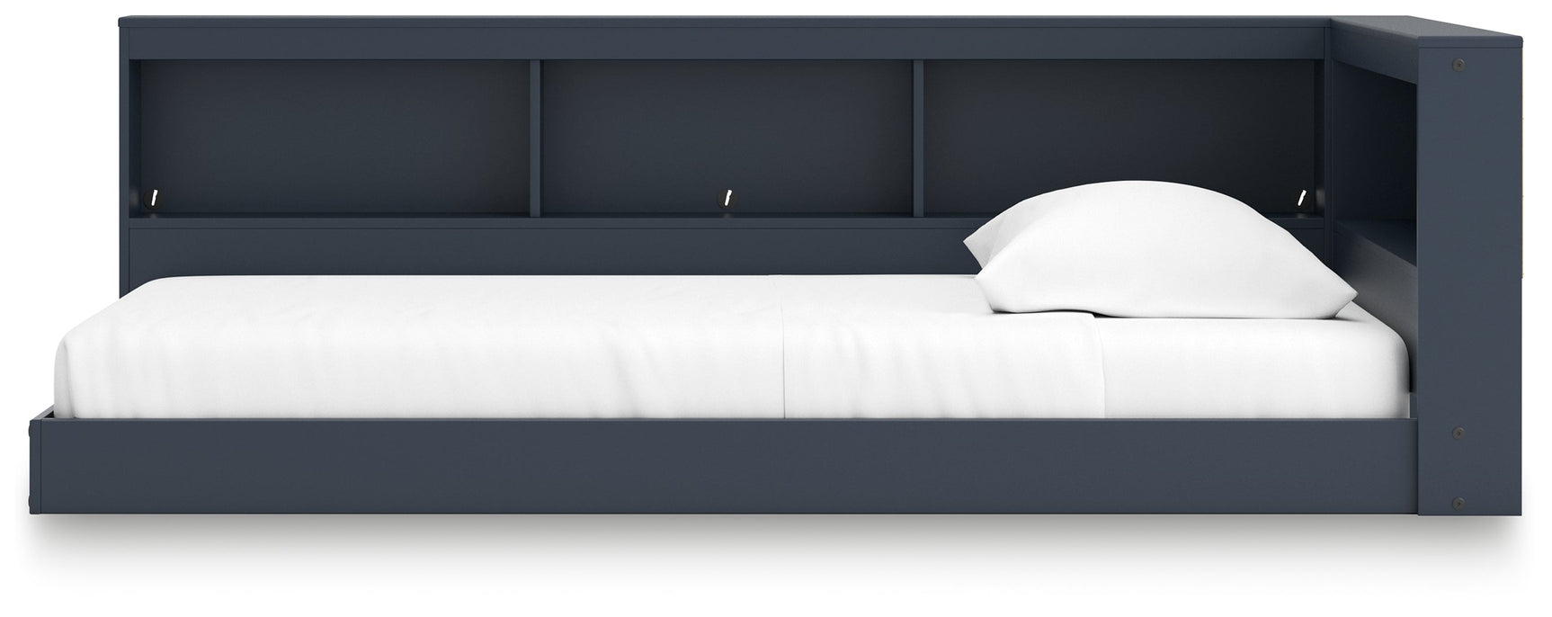 Simmenfort Navy Blue Twin Bookcase Storage Youth Bed (Online Special Price) - Ornate Home