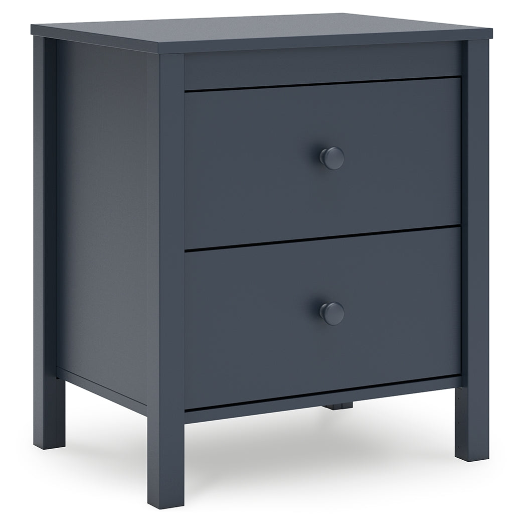 Simmenfort Navy Blue Two Drawer Nightstand (Online Special Price) - Ornate Home