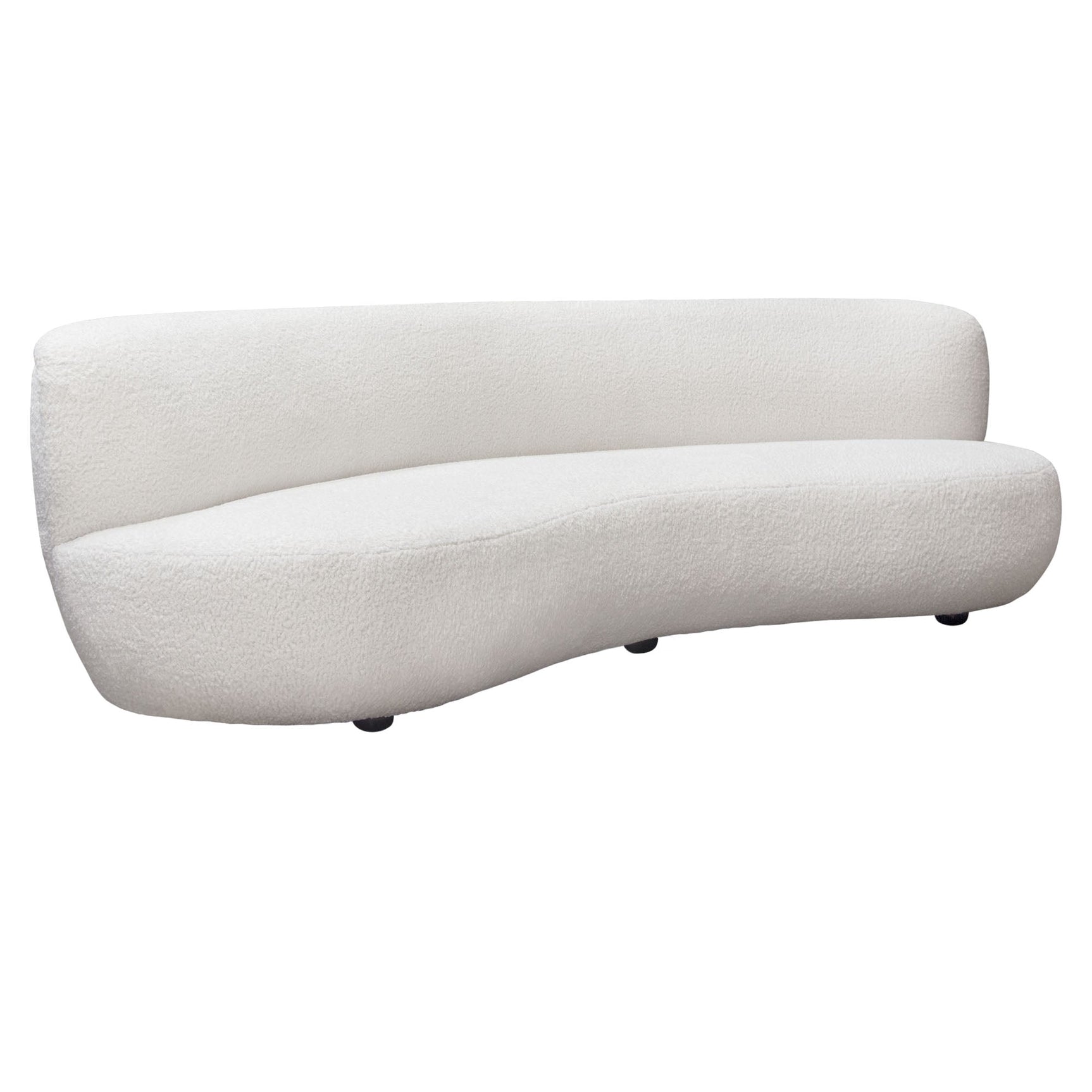 Simone White Curved Sofa - Ornate Home