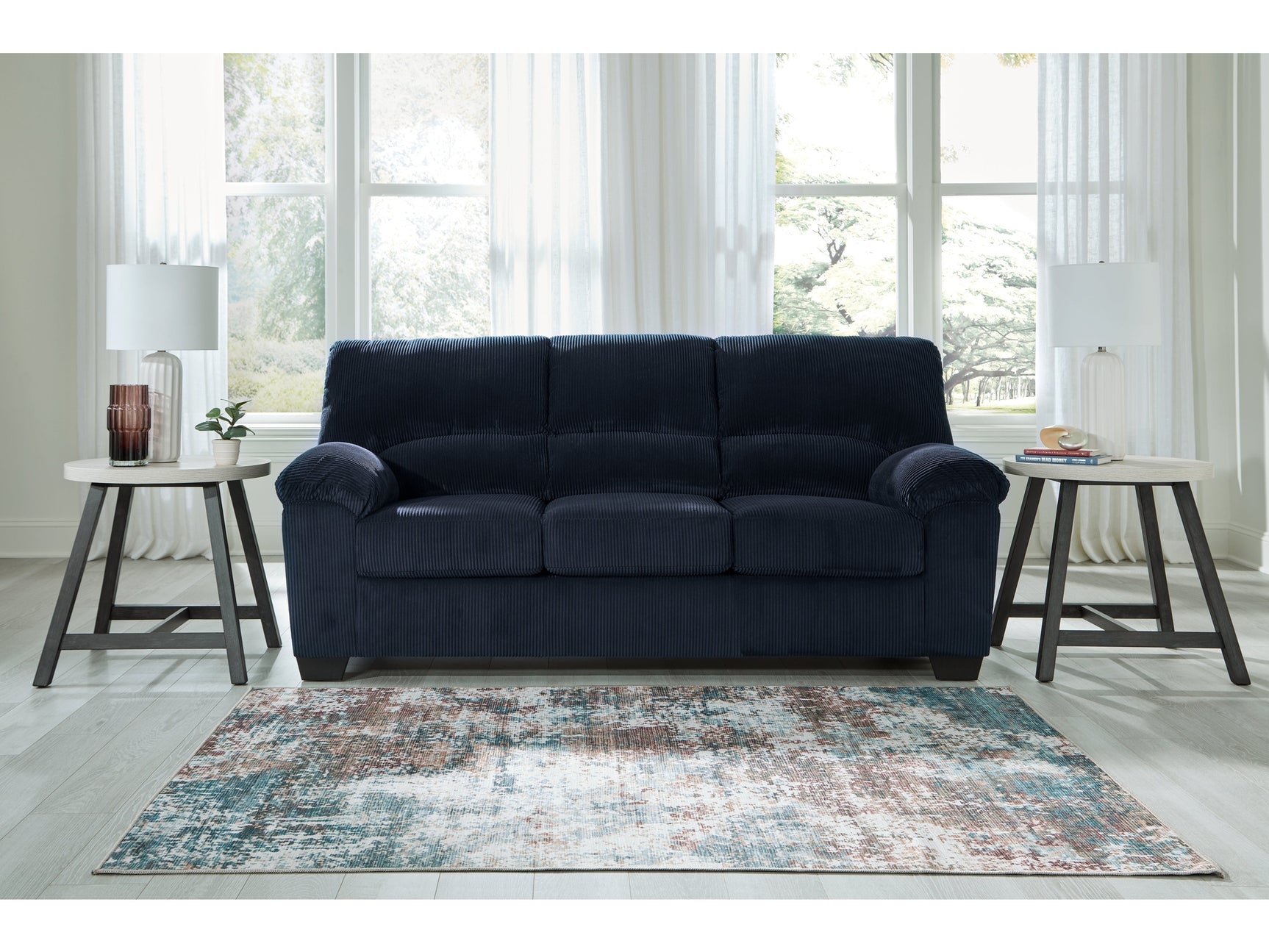 SimpleJoy Navy Sofa - Ornate Home