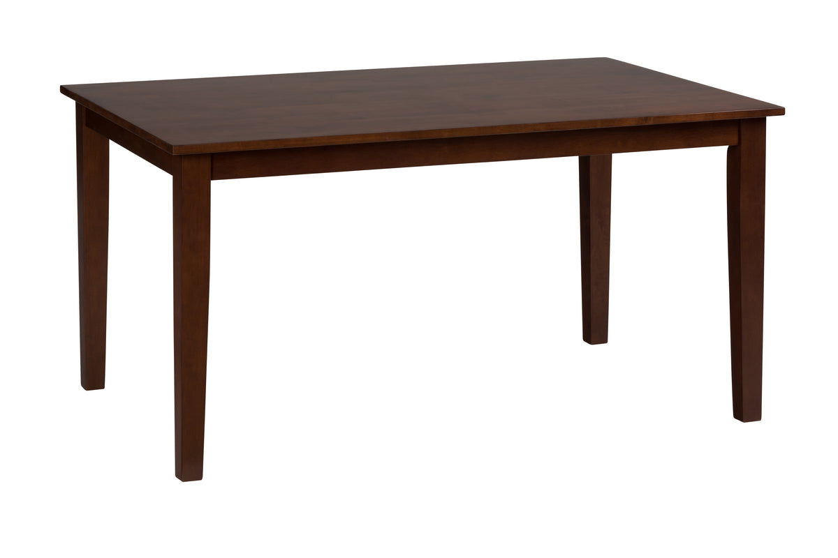 Simplicity Caramel Rect. Dining Table w/ 4 Slatback Chairs - Ornate Home