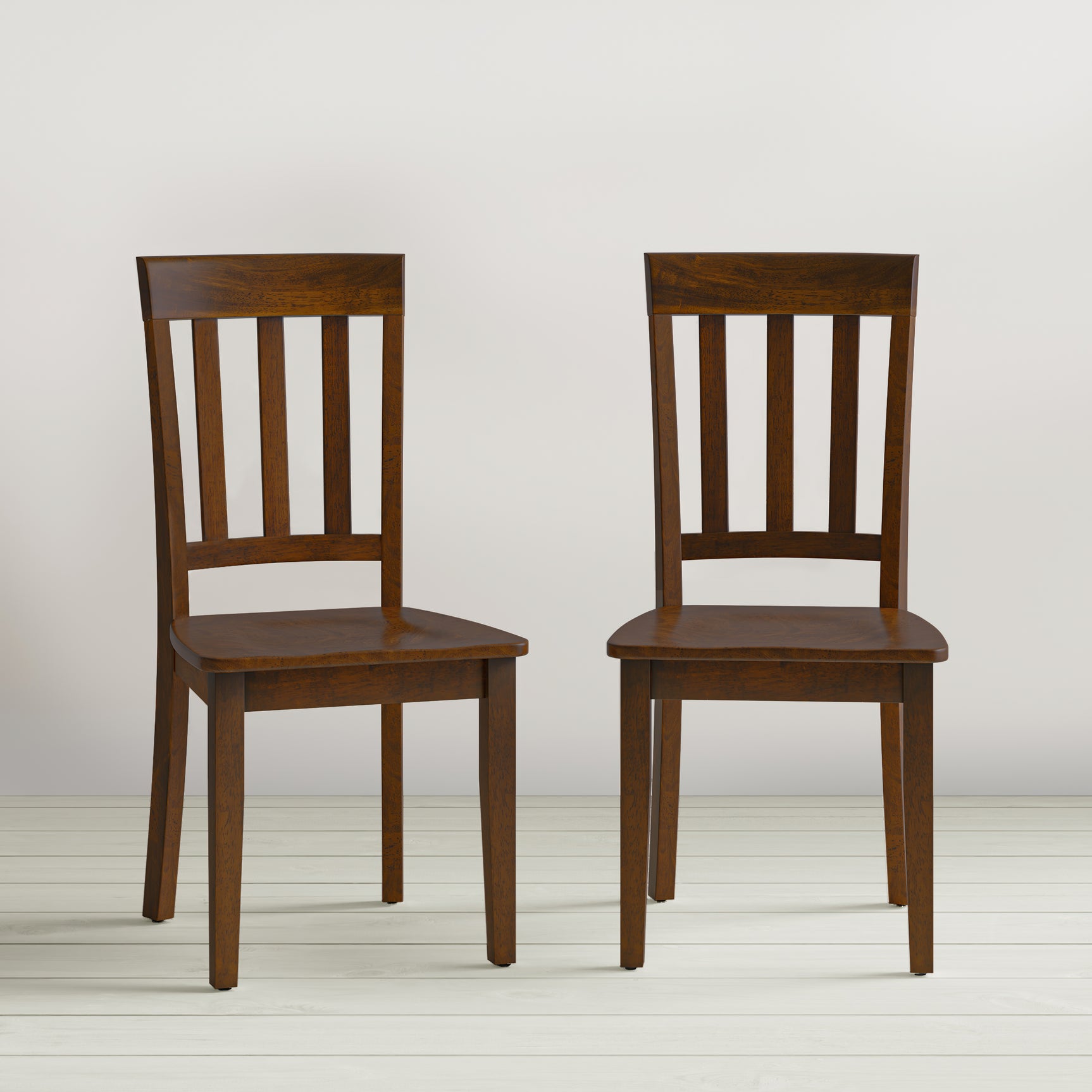 Simplicity Caramel Slatback Chair (Set of 2) - Ornate Home