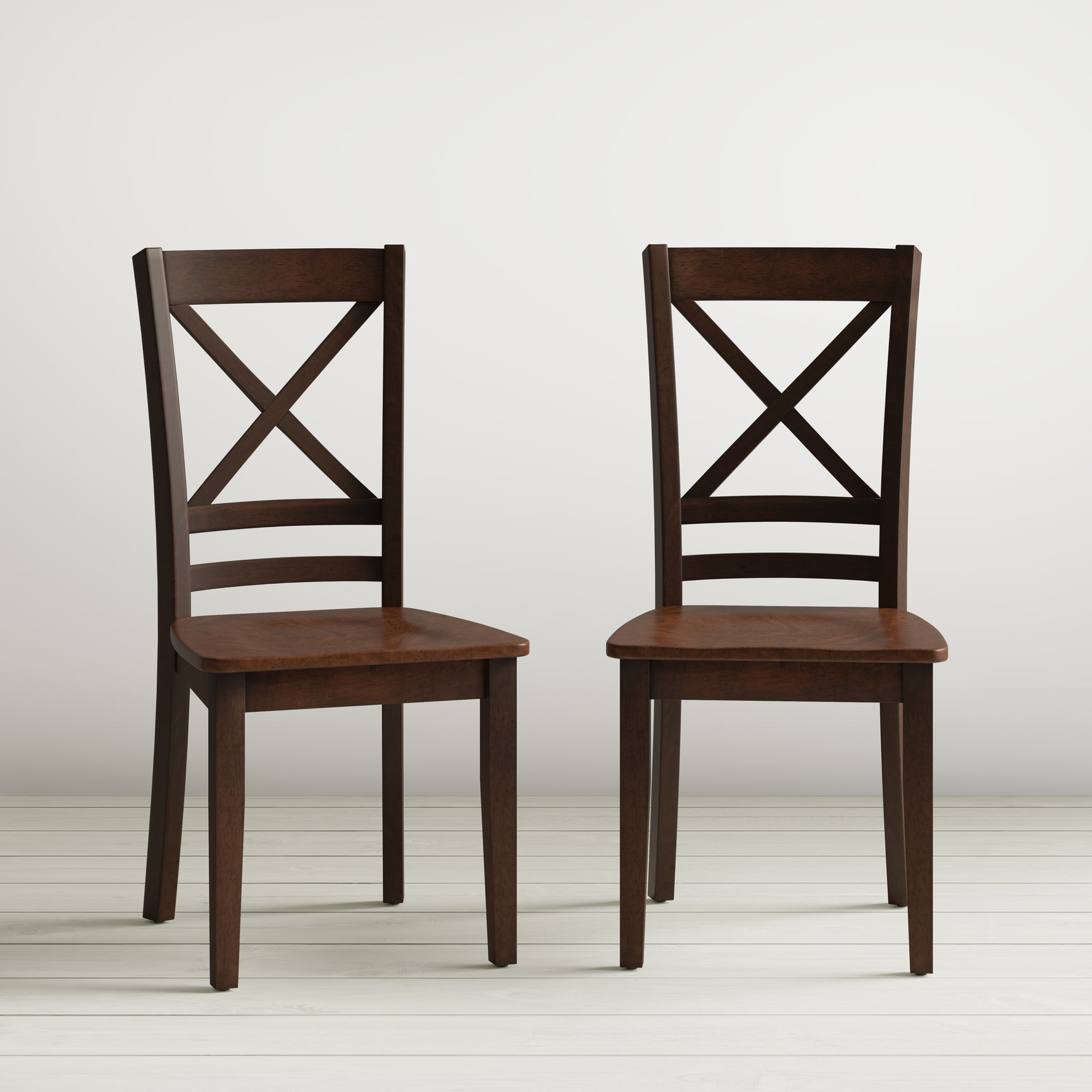 Simplicity Caramel X Back Chair (Set of 2) - Ornate Home