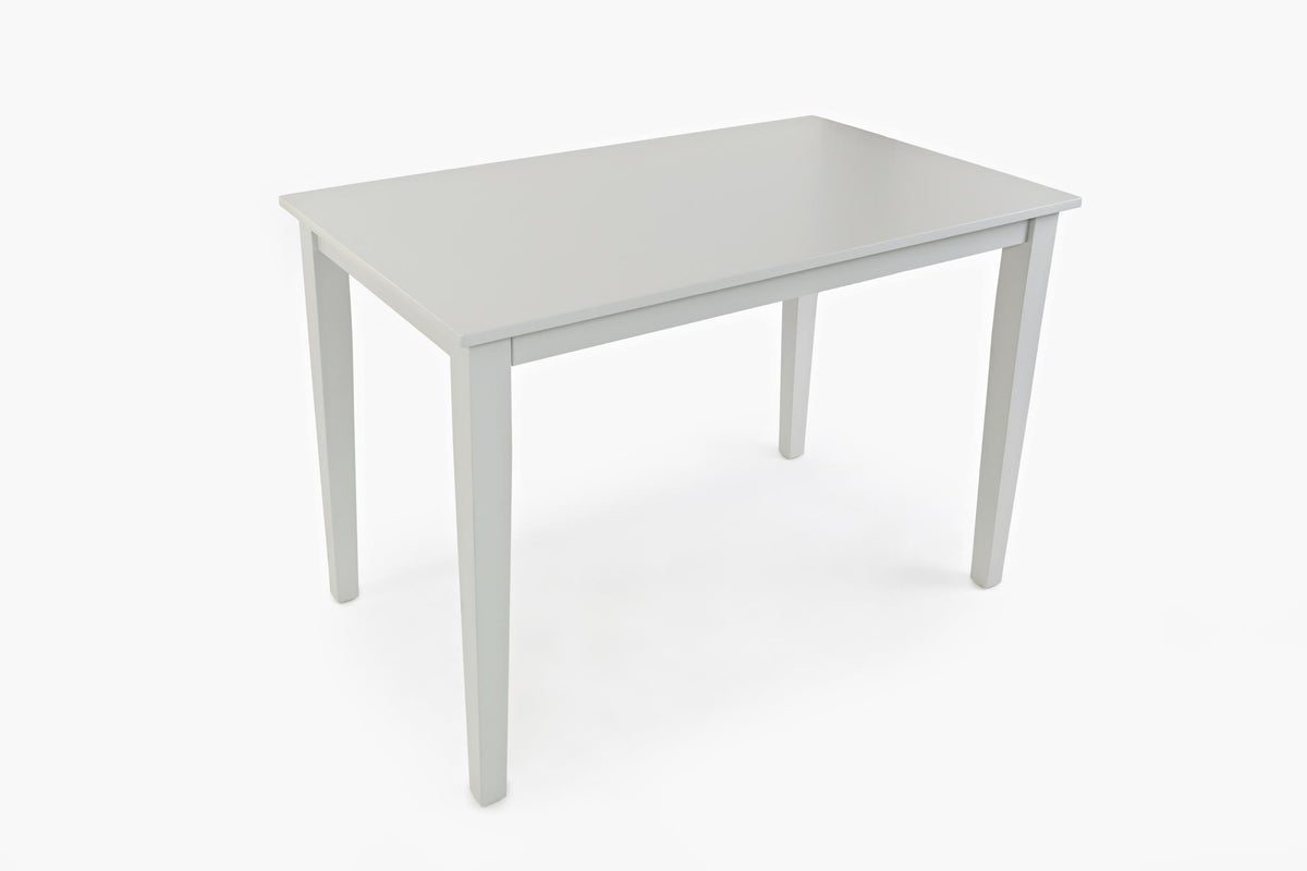 Simplicity Dove Counter Table w/ 4 X-Back Stools - Ornate Home