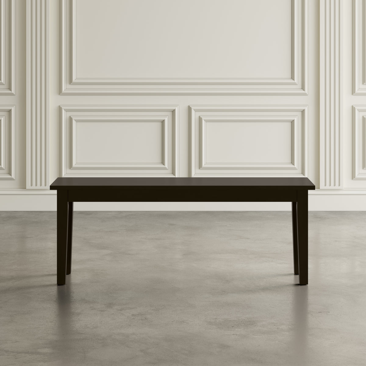 Simplicity Espresso Rect. Dining Table w/ 4 Slatback Chairs, Bench - Ornate Home