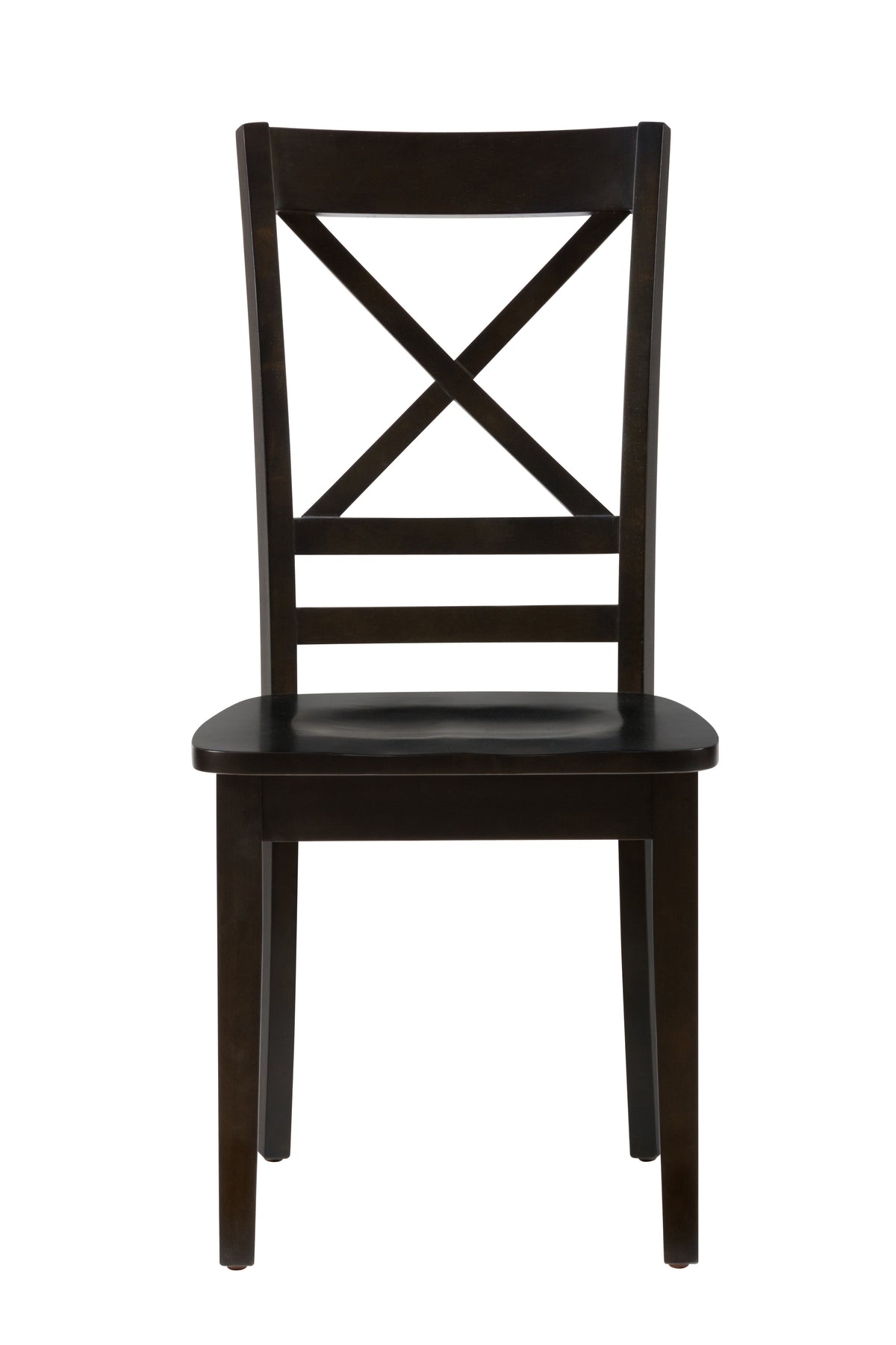 Simplicity Espresso Rect. Dining Table w/ 6 X-Back Chairs - Ornate Home