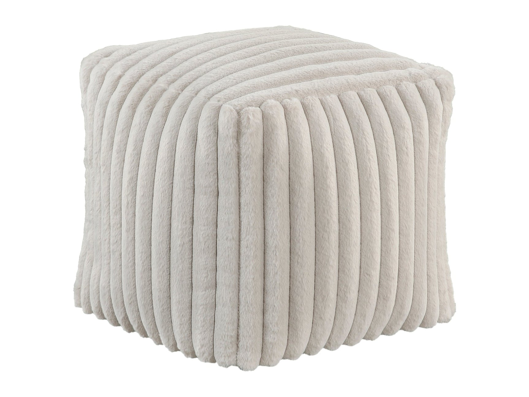 Simpsonville Off-White Pouf - Ornate Home