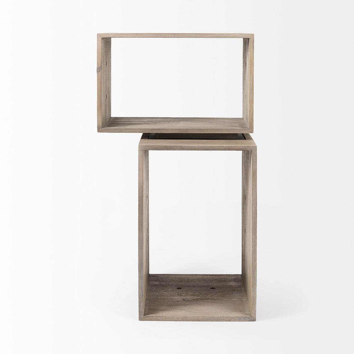 Simul Light Brown Wood Modular Shelving Unit (Set of 2) - Ornate Home