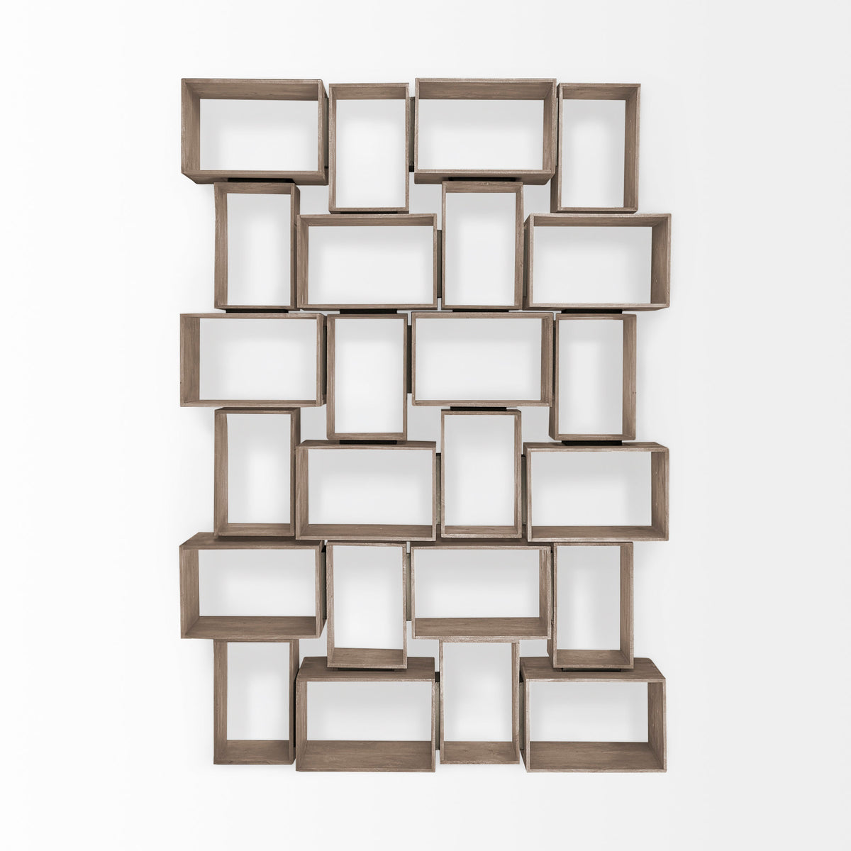Simul Light Brown Wood Modular Shelving Unit (Set of 2) - Ornate Home