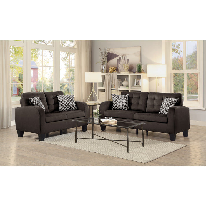 Sinclair Chocolate Loveseat - Ornate Home