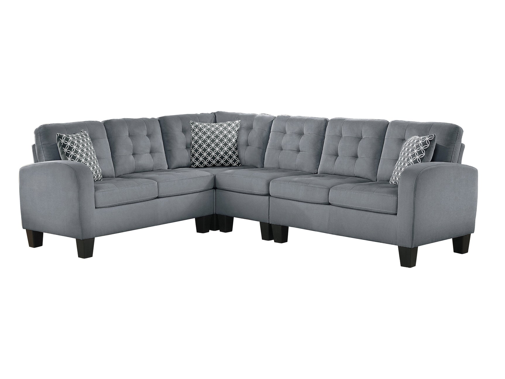 Sinclair Gray 2-Piece Reversible Sectional Sofa - Ornate Home