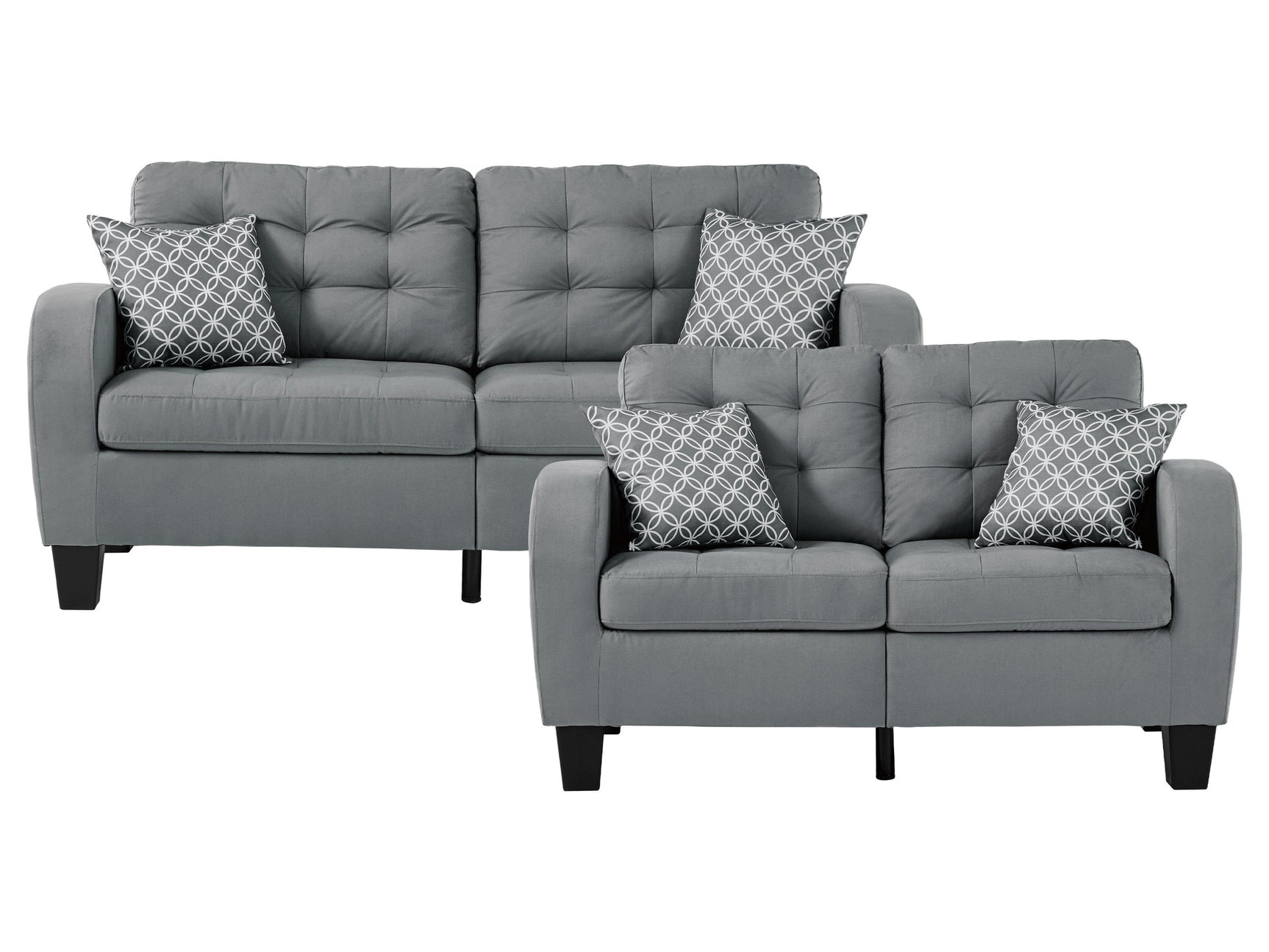 Sinclair Gray Sofa & Loveseat - Ornate Home