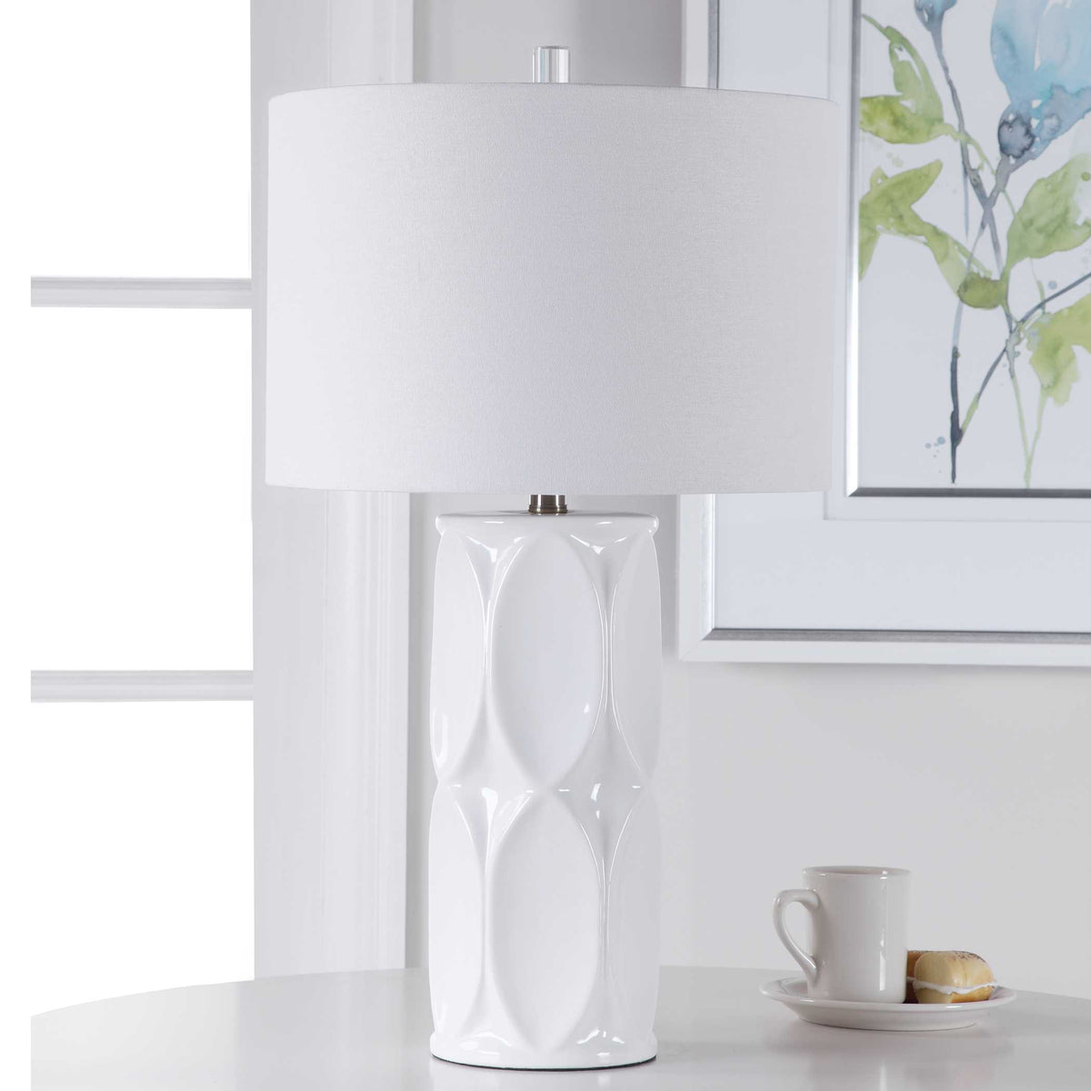 Sinclair White Table Lamp - Ornate Home