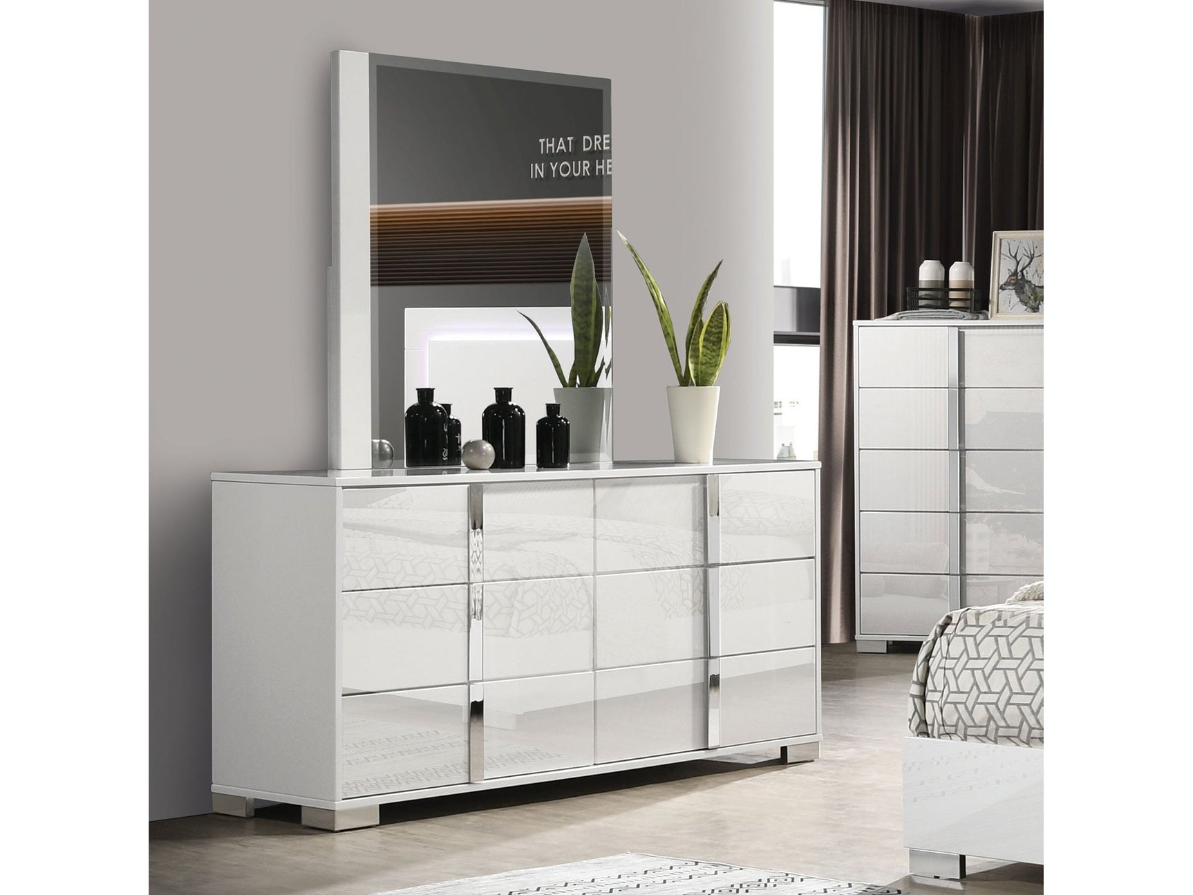 Sinistra White Dresser - Ornate Home