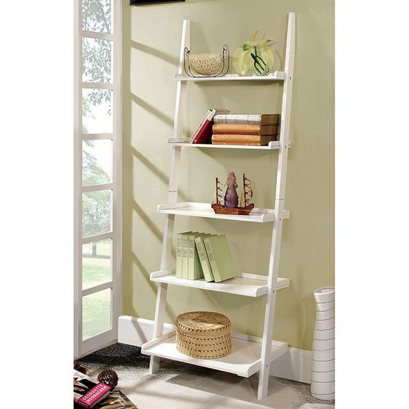 Sion White Ladder Shelf - Ornate Home