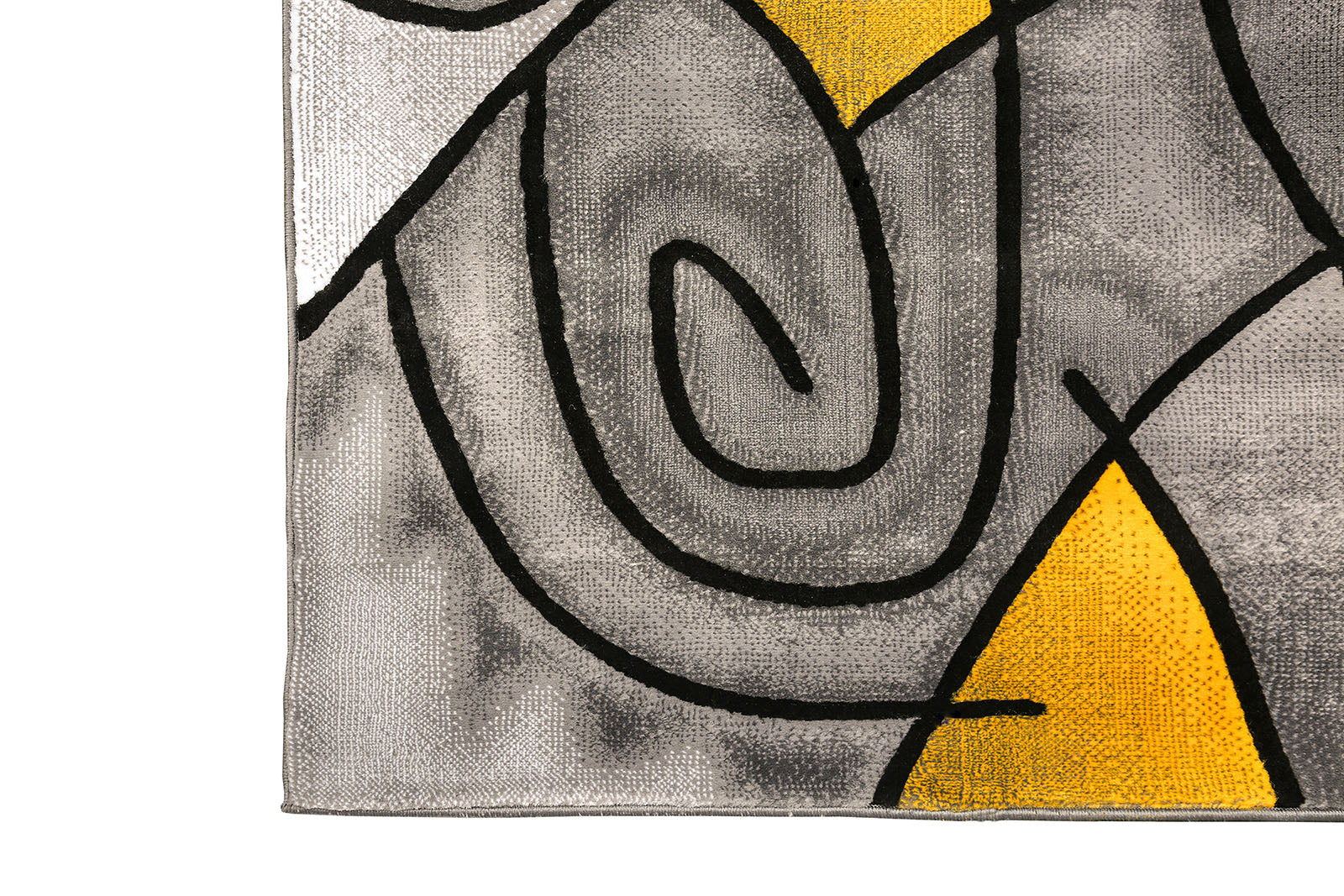 Sivas Charcoal Yellow 5' X 8' Area Rug - Ornate Home