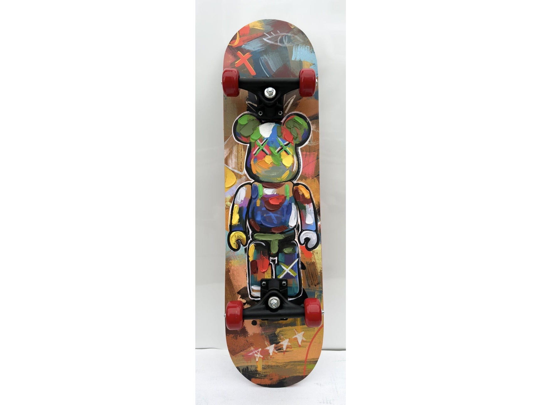 Skateboard Graffiti Bear Red Wall Art - Ornate Home