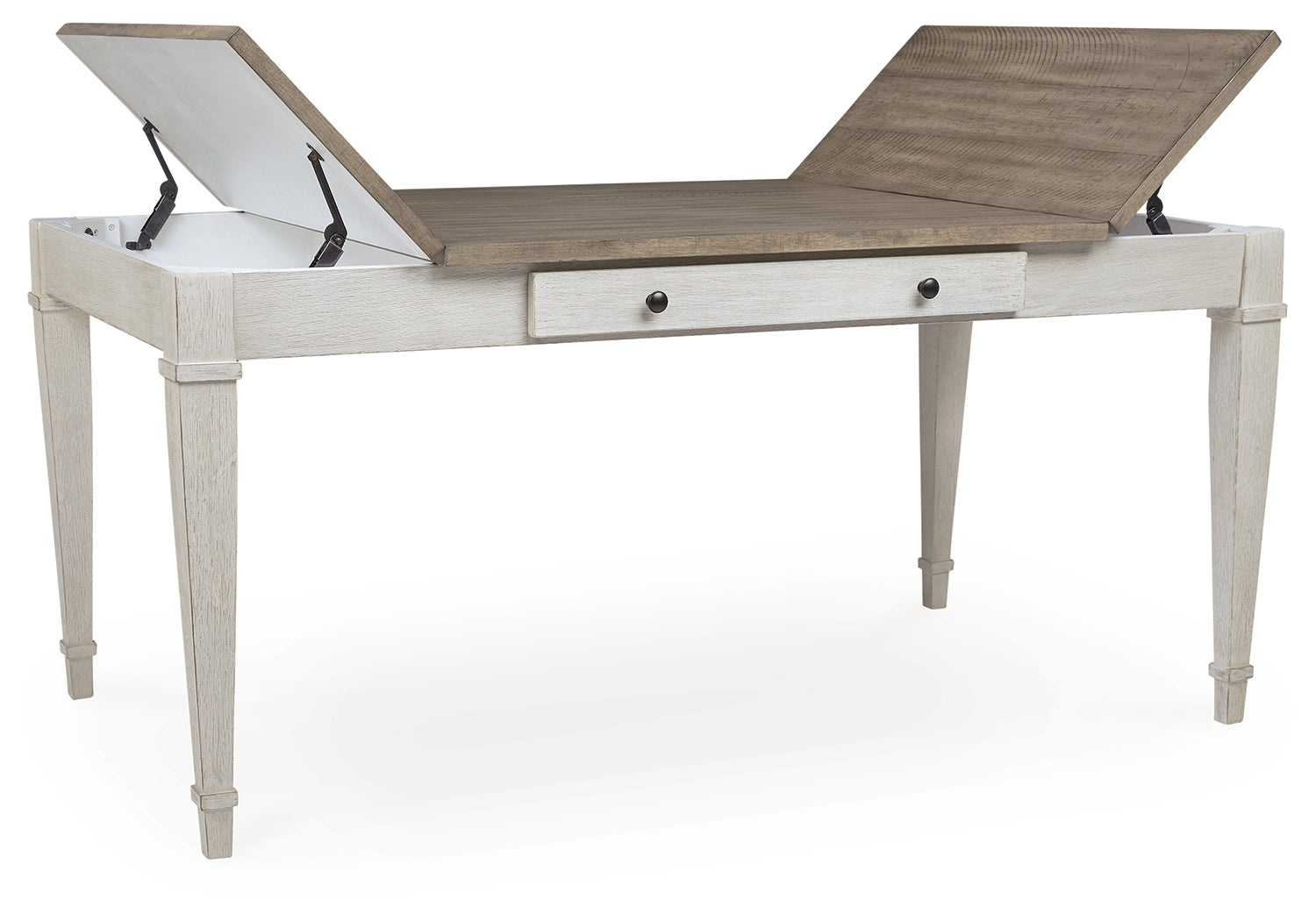 Skempton White/Light Brown Dining Table and 6 Chairs (Online Special Price) - Ornate Home