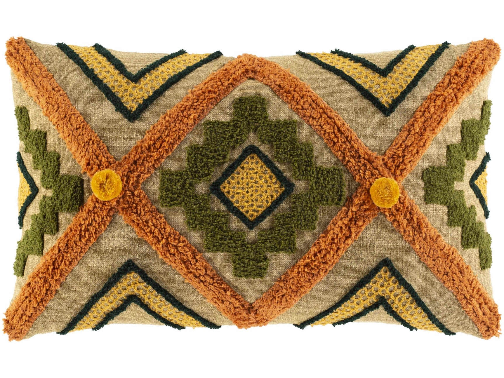 Skibbereen Boho Geometric Lumbar Pillow - Ornate Home