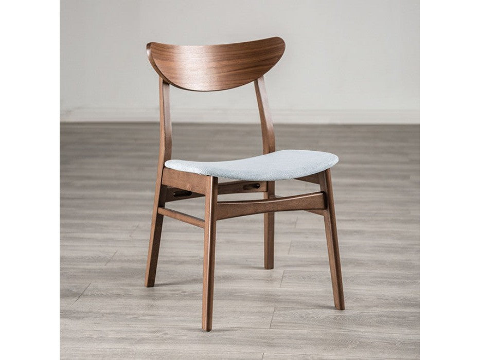 Skien Walnut/Light Gray Side Chair (Set of 2) - Ornate Home