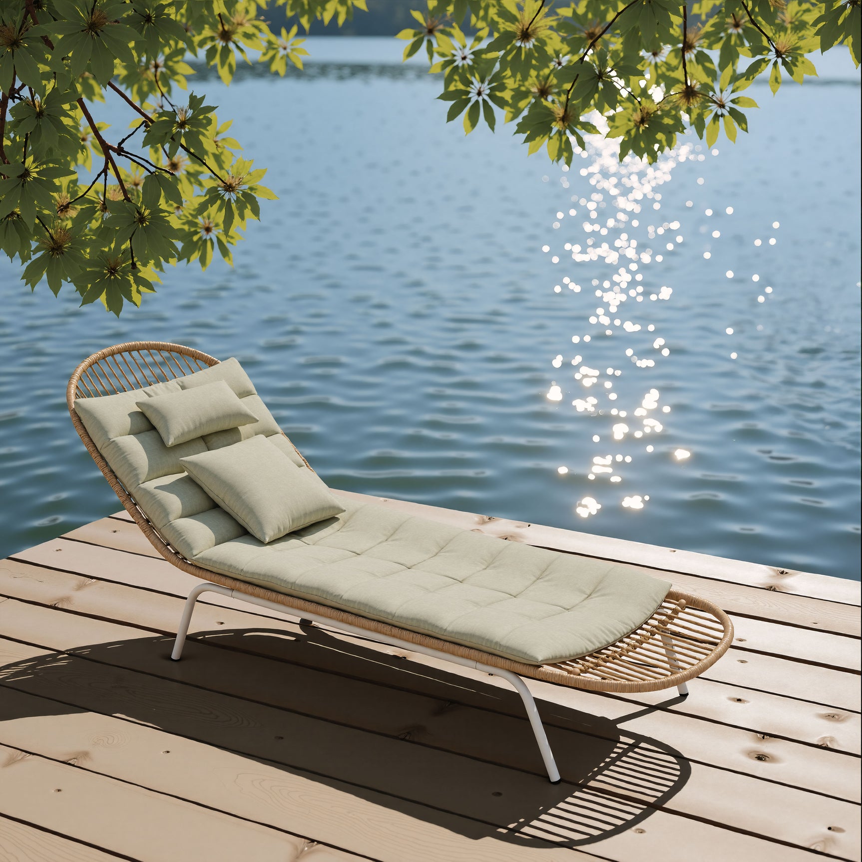 Skim Multicolor Chaise Lounge - Ornate Home