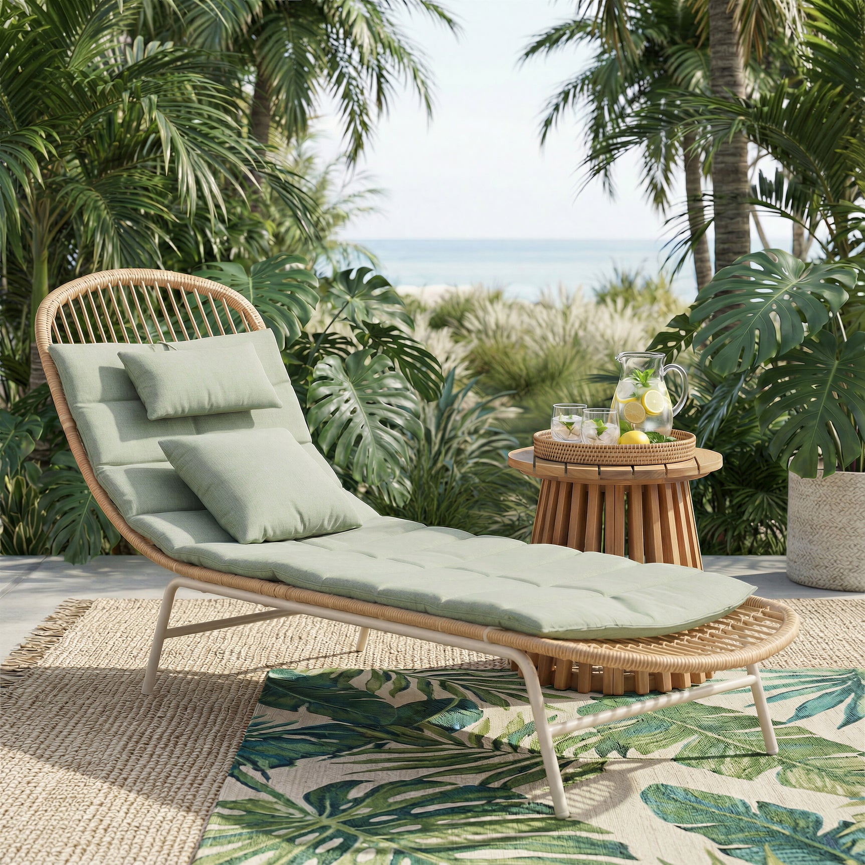 Skim Multicolor Chaise Lounge - Ornate Home