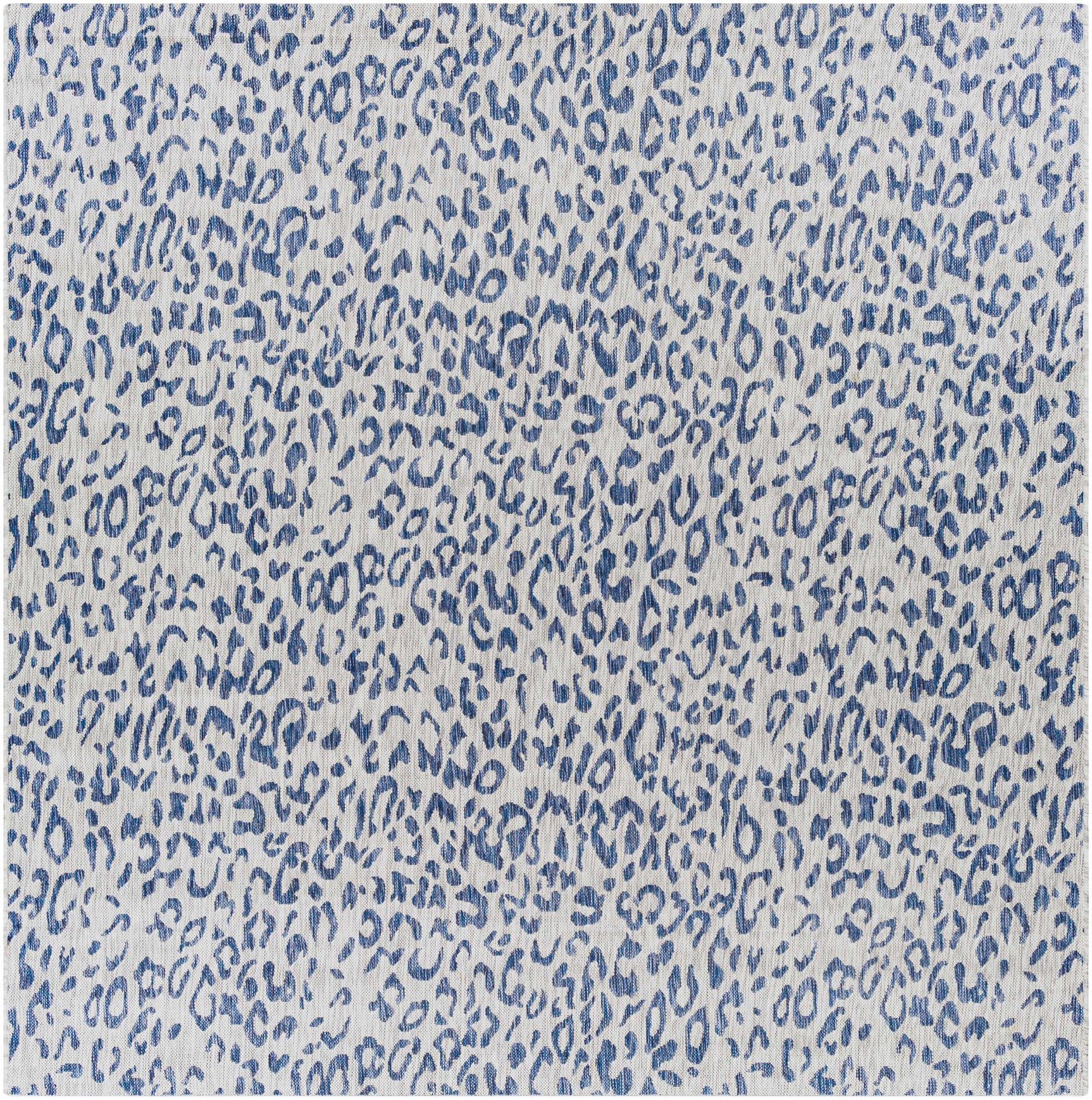 Skipsea Blue Leopard Performance Outdoor Rug - Ornate Home