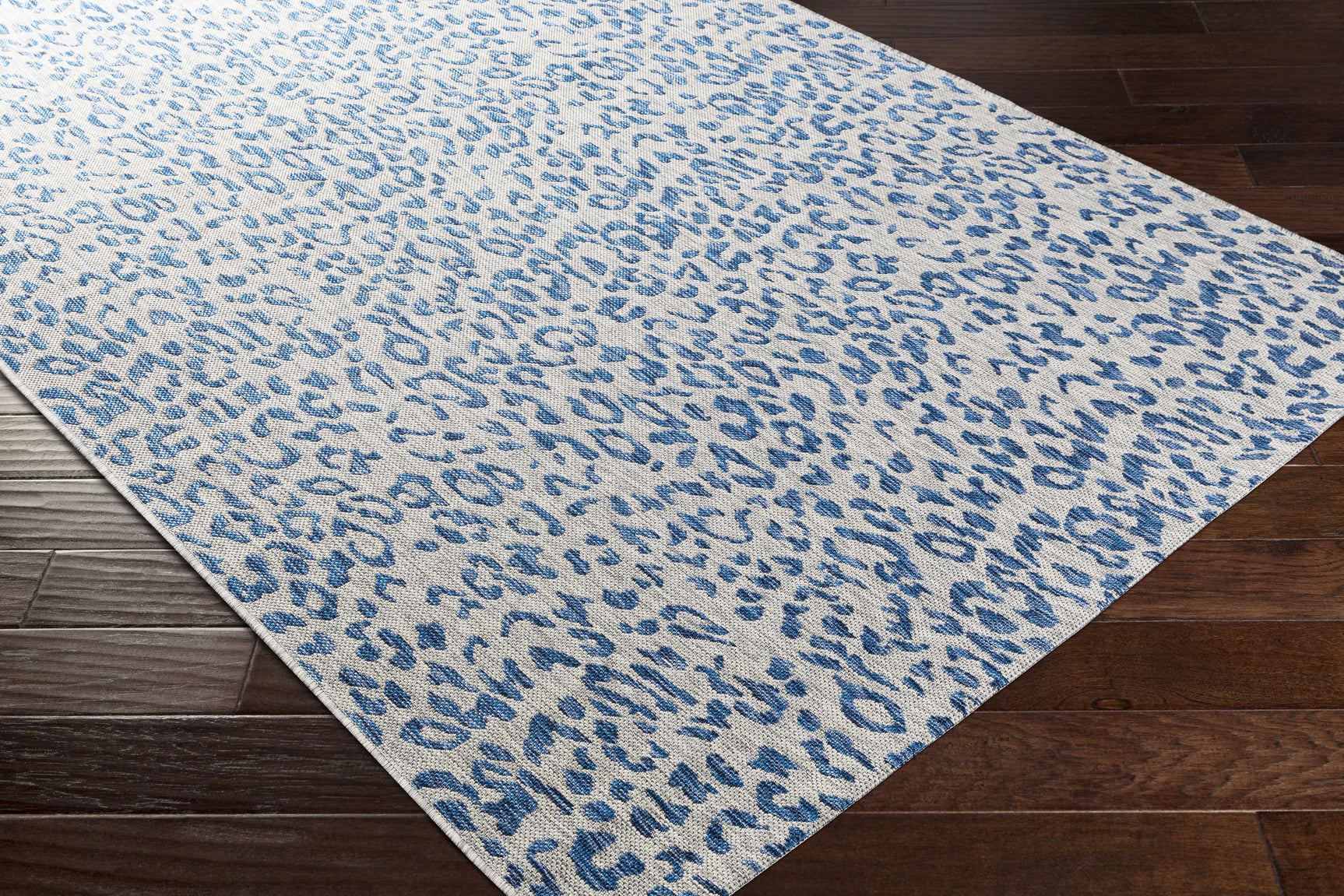 Skipsea Blue Leopard Performance Rug - Ornate Home