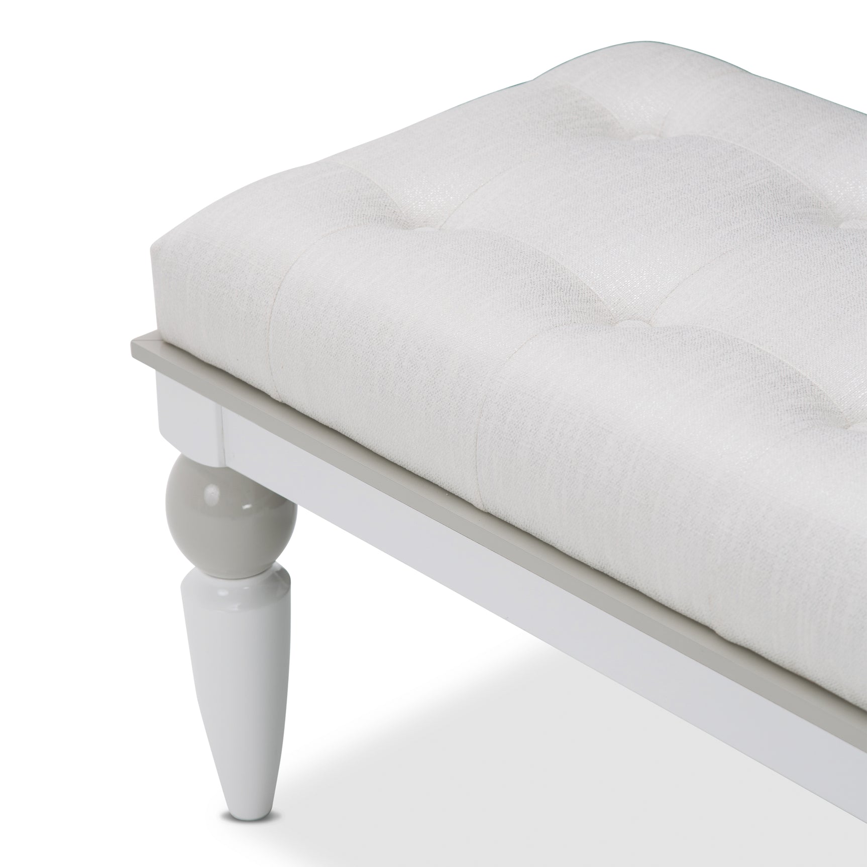 Sky Tower Cloud White/Ice Bedside Bench - Ornate Home