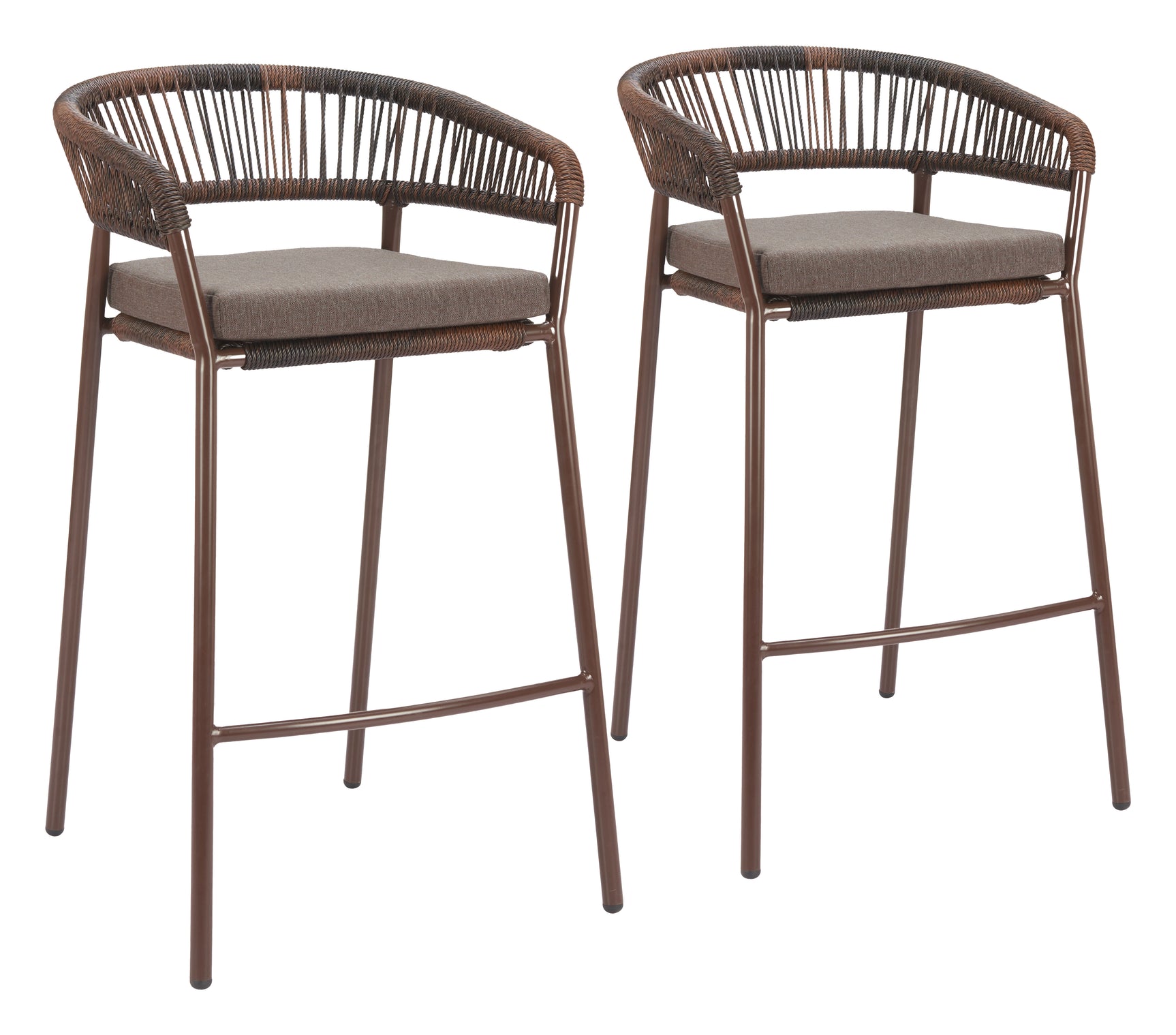 Skye Brown Barstool (Set of 2) - Ornate Home