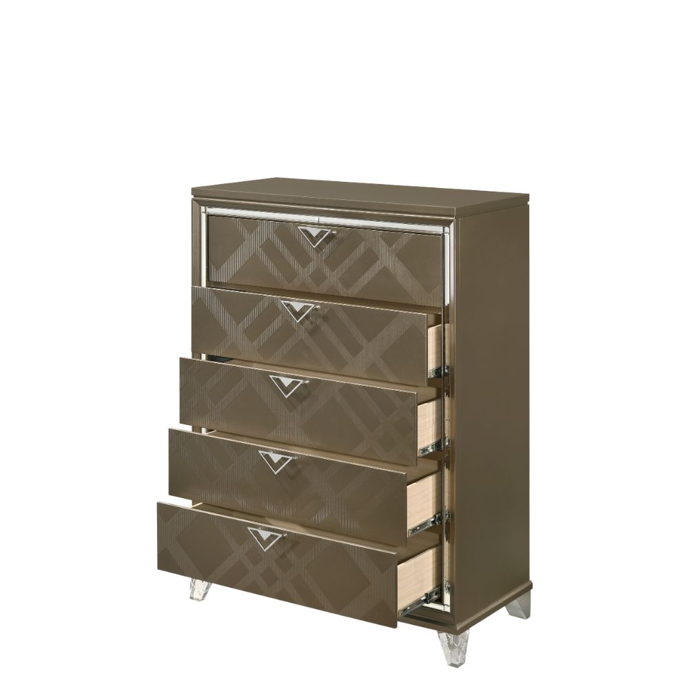 Skylar Dark Champagne Chest - Ornate Home