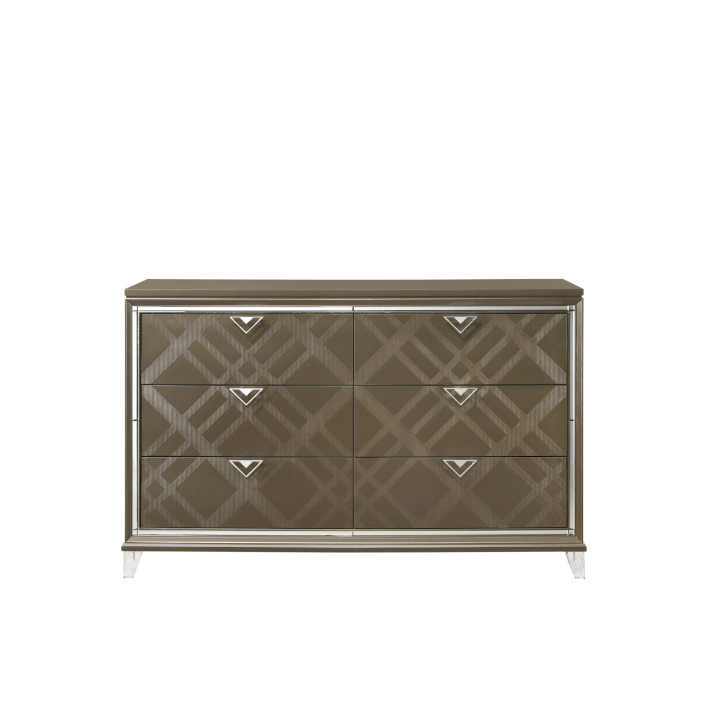 Skylar Dark Champagne Dresser - Ornate Home