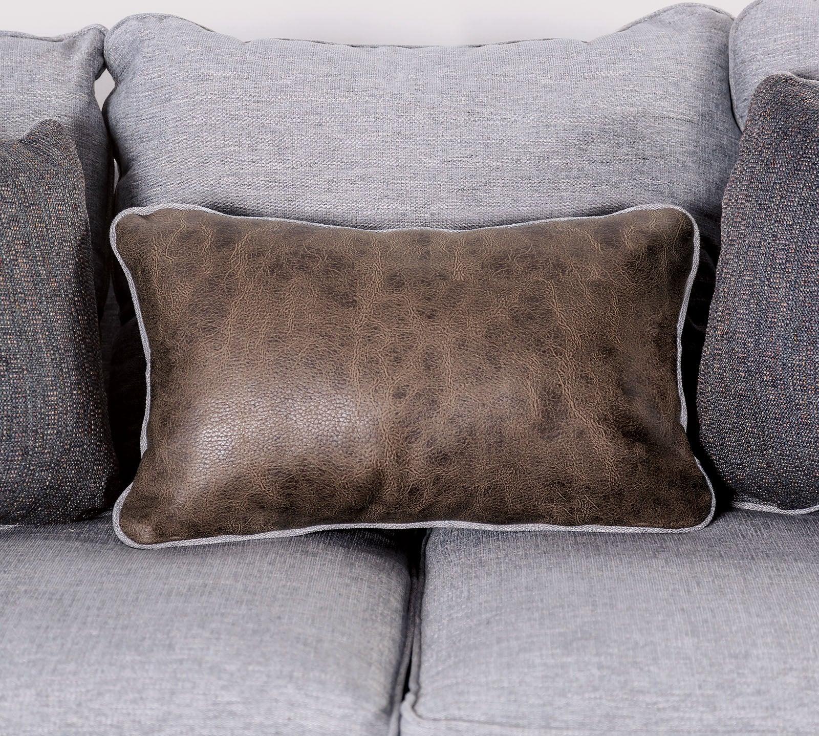 Skyline Light Gray/Brown Sofa - Ornate Home
